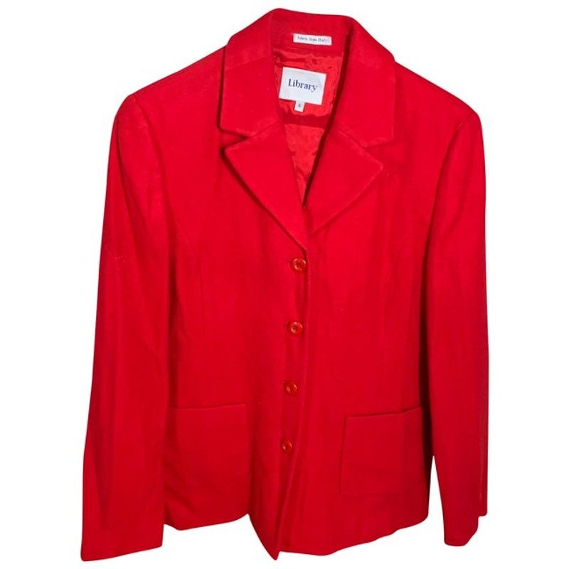 Other Library Women's Red Jacket (Wool/Cashmere) Size 6 Size US S / EU 44-46 / 1 - 10 Thumbnail