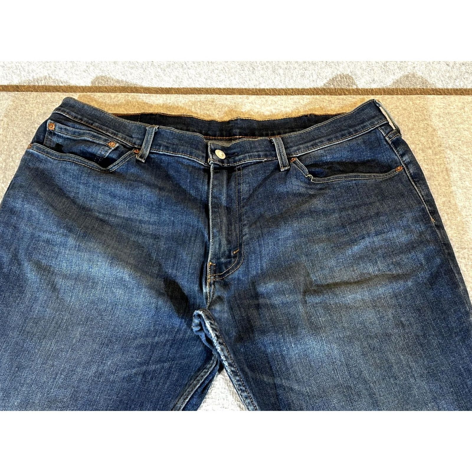 Levi's Levi's 511 Jeans Mens Slim Straight Fit Dark Wash Blue Denim 38x32 Stretch Cotton Polyester Zip Fly Pockets Size US 38 / EU 54 - 2 Thumbnail