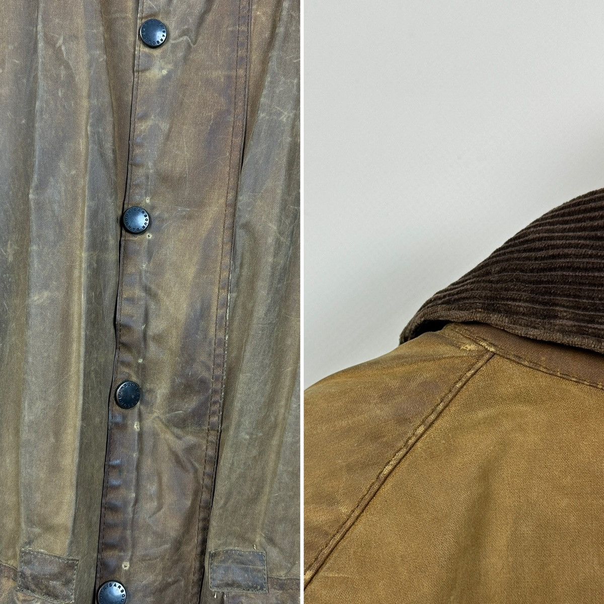 Barbour Vintage Barbour Beaufort Olive Brown Waxed Coat Jacket Size US XXL / EU 58 / 5 - 25 Thumbnail