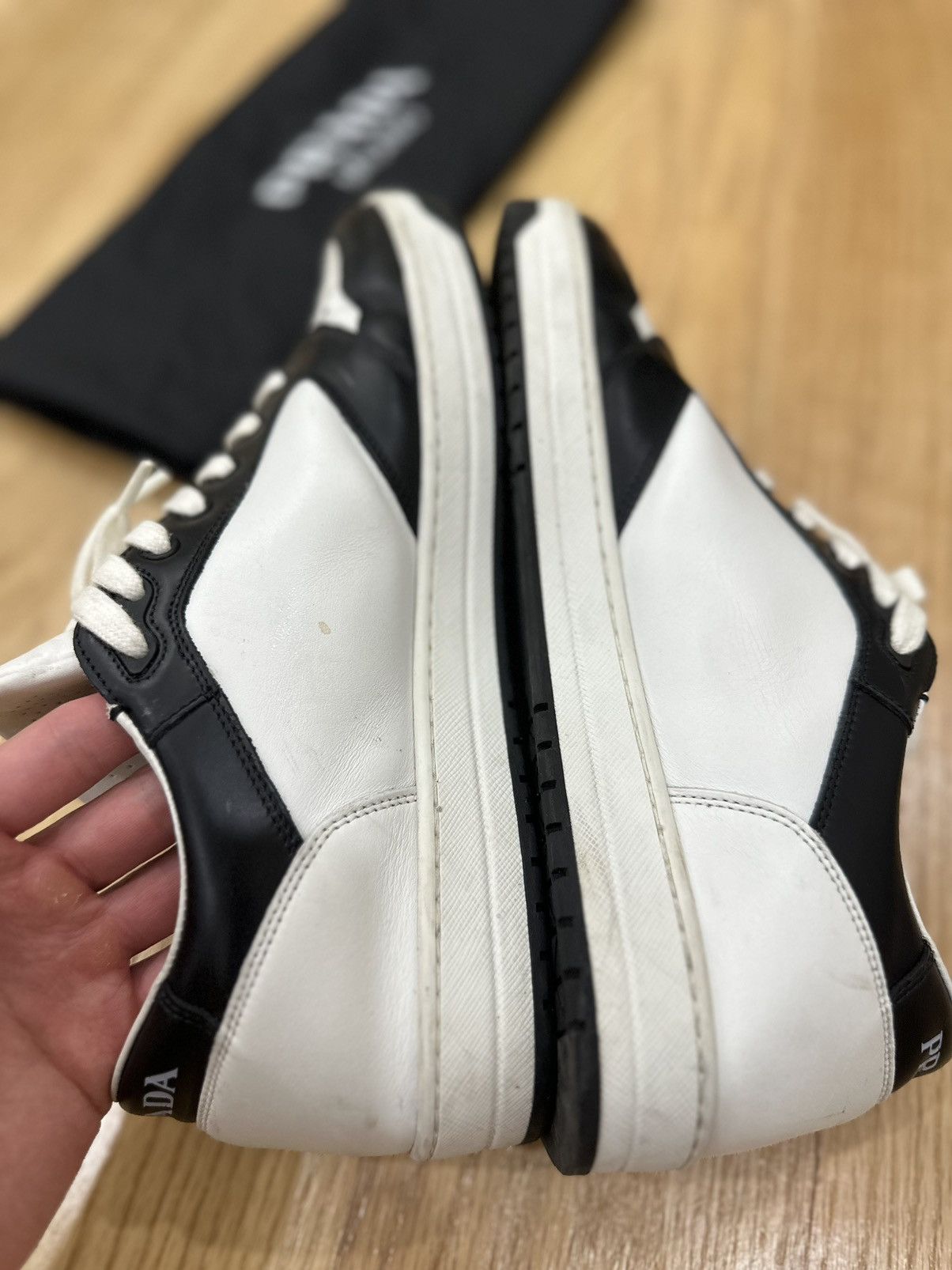 Prada Prada Downtown Sneakers White/Black Size US 8.5 / EU 41-42 - 6 Thumbnail