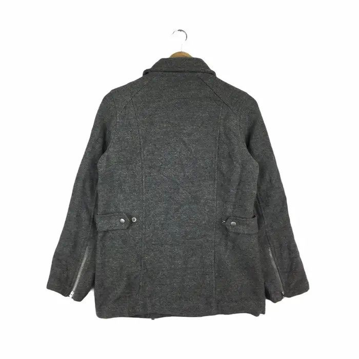 Adidas Vtg ADIDAS 3 Stripes Wool Peacoat Jacket Windbreaker Trench Size M / US 6-8 / IT 42-44 - 3 Thumbnail