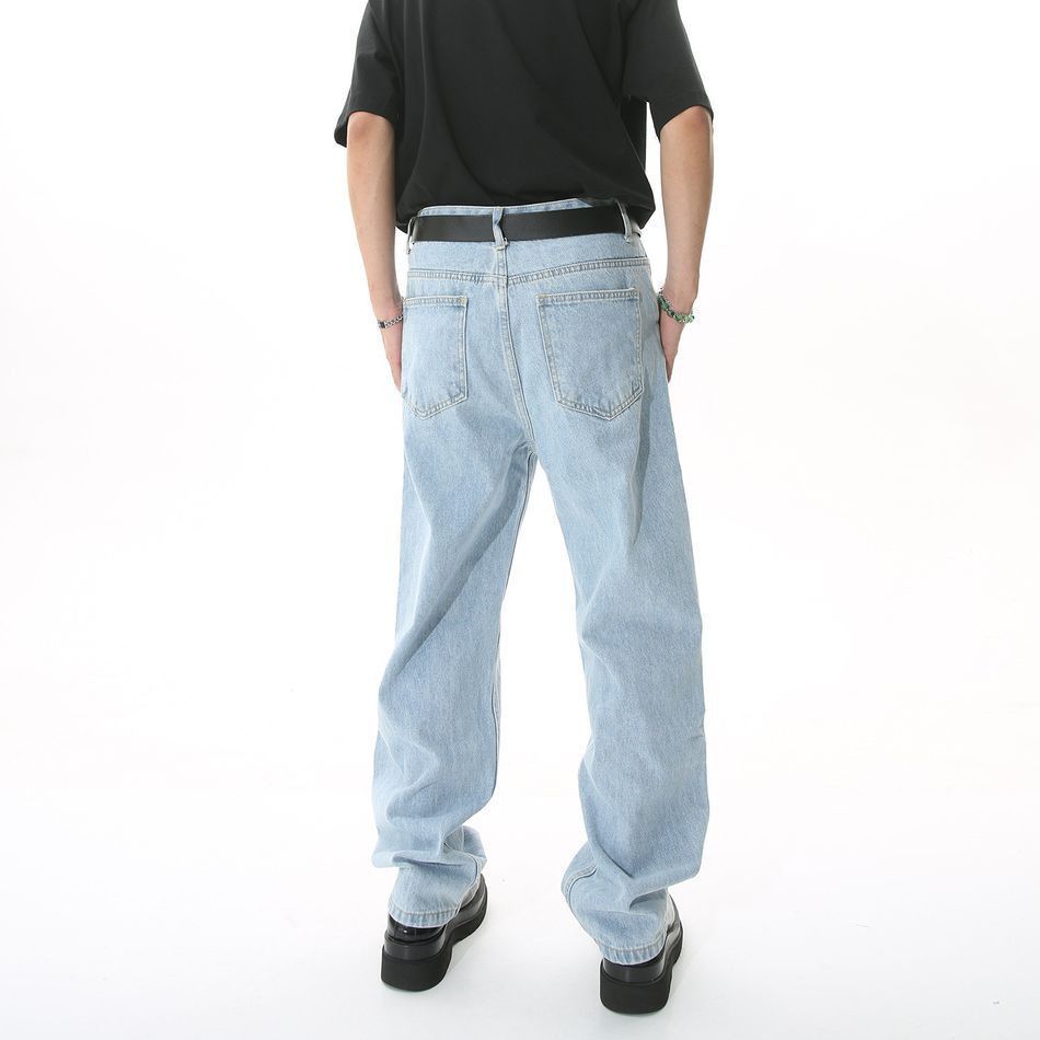 Japanese Brand Retro straight washed loose jeans Size US 32 / EU 48 - 4 Thumbnail