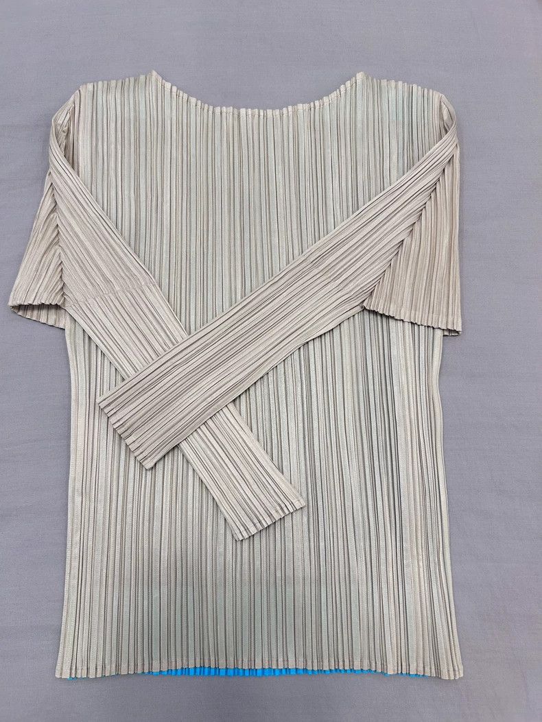 Issey Miyake Issey Miyake size:3 Two-tone pleated top Size XS / US 0-2 / IT 36-38 - 4 Thumbnail