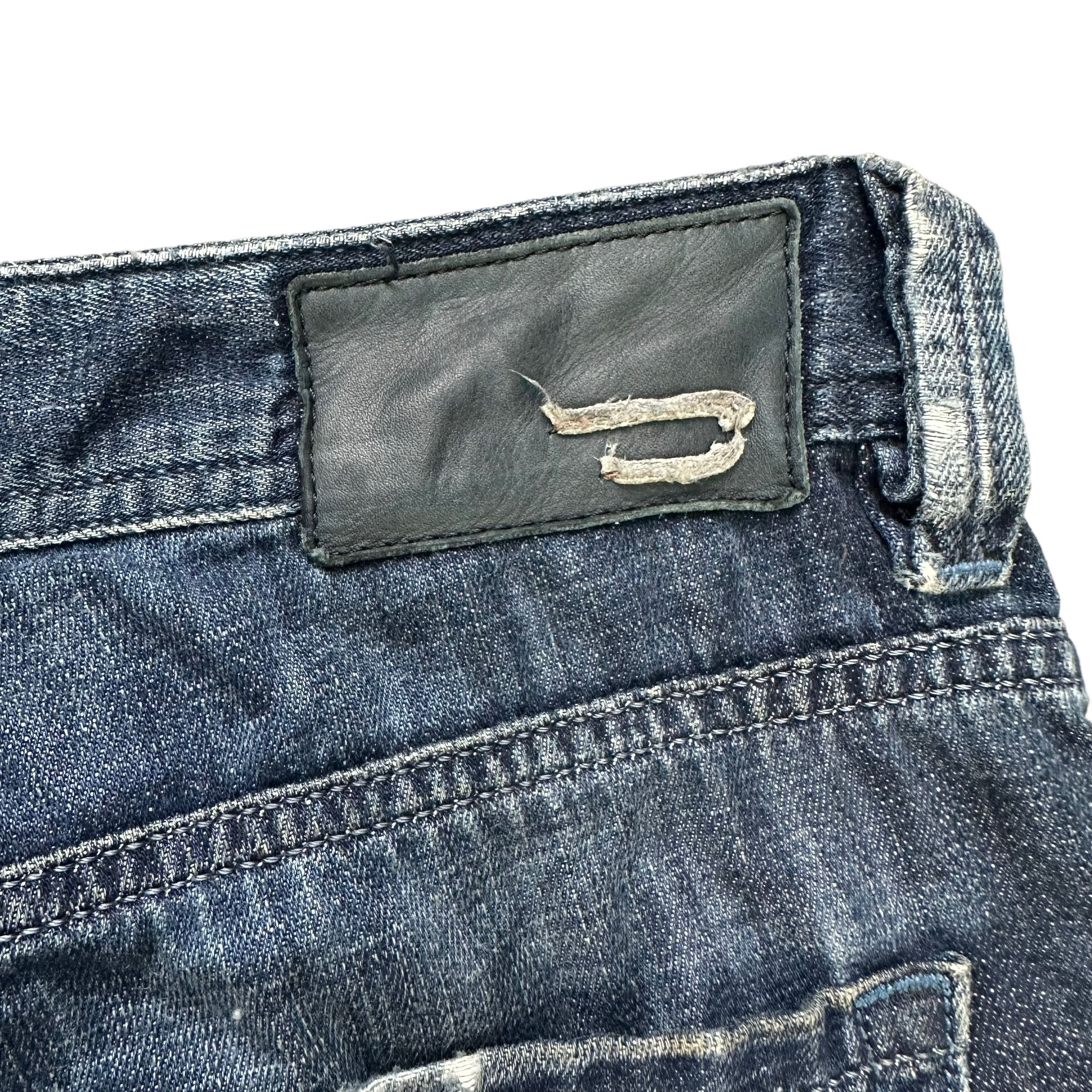 Diesel TRASHED🔥 DIESEL LARKEE FLY BUTTON DENIM PANTS #7618-158 Size US 35 - 18 Thumbnail