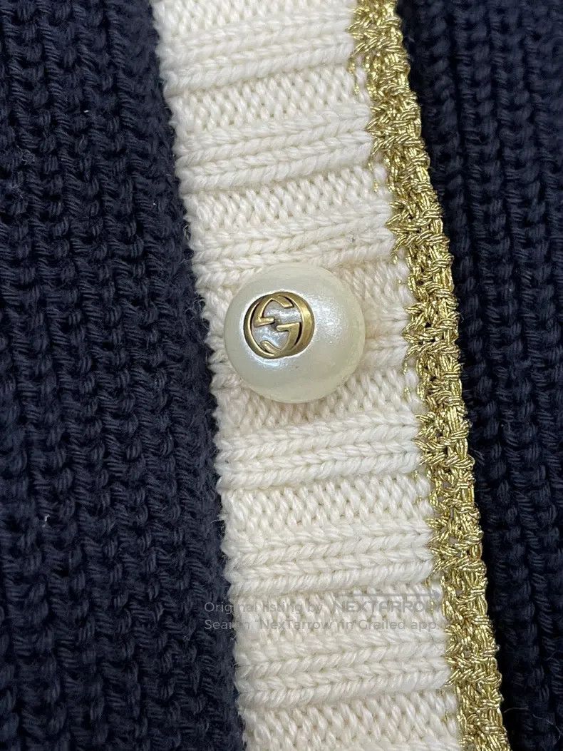 Gucci Gucci Dark blue pearl button cardigan coat Size XS / US 0-2 / IT 36-38 - 2 Thumbnail