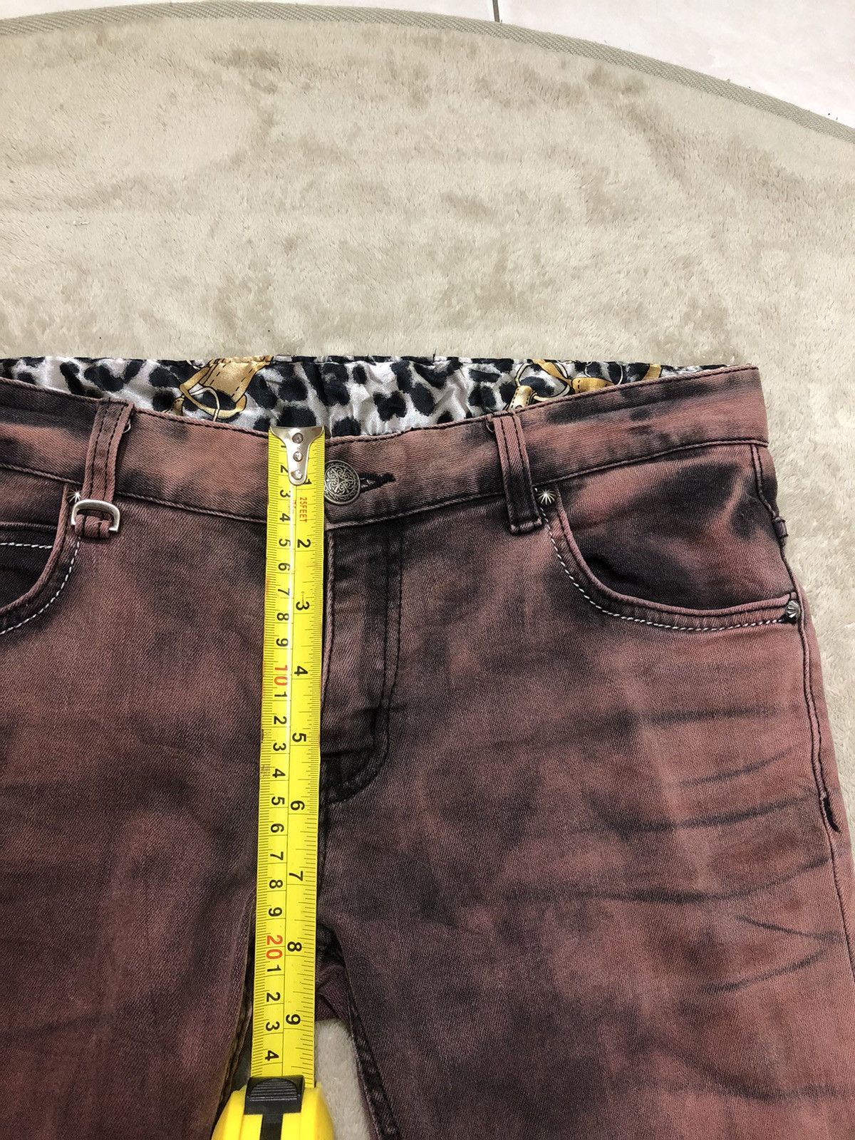 Vintage 🔥 Vintage Wild Party Burning Flame Punk Jeans Size US 31 - 11 Thumbnail