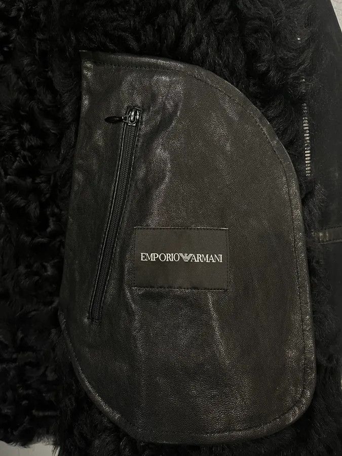 Emporio Armani AW2018 Emporio Armani Fur Collar Black Leather Jacket Size US M / EU 48-50 / 2 - 11 Thumbnail