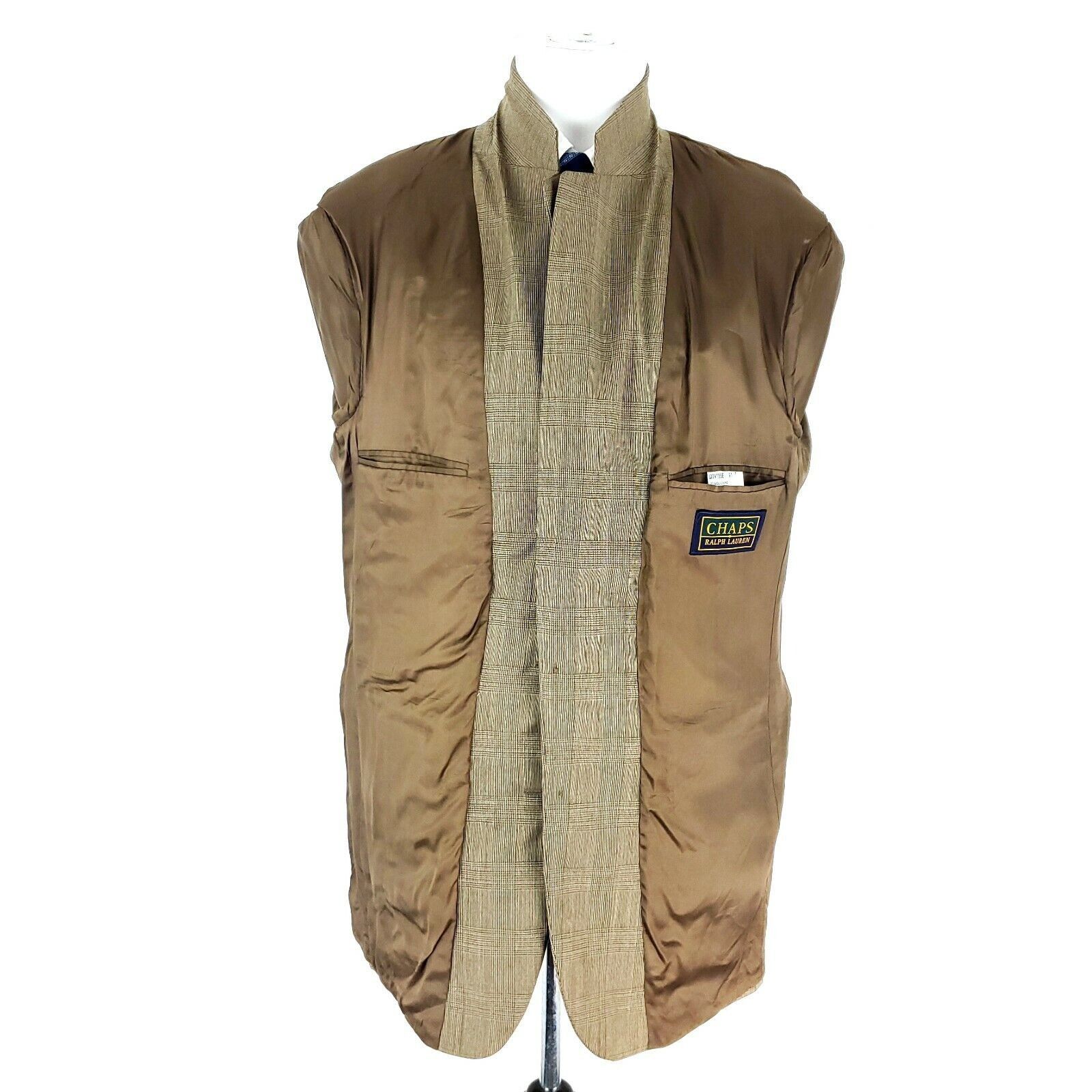 Ralph Lauren Chaps Ralph Lauren Wool 2 Button Blazer 42L Brown Glen Plaid Size 42L - 10 Thumbnail