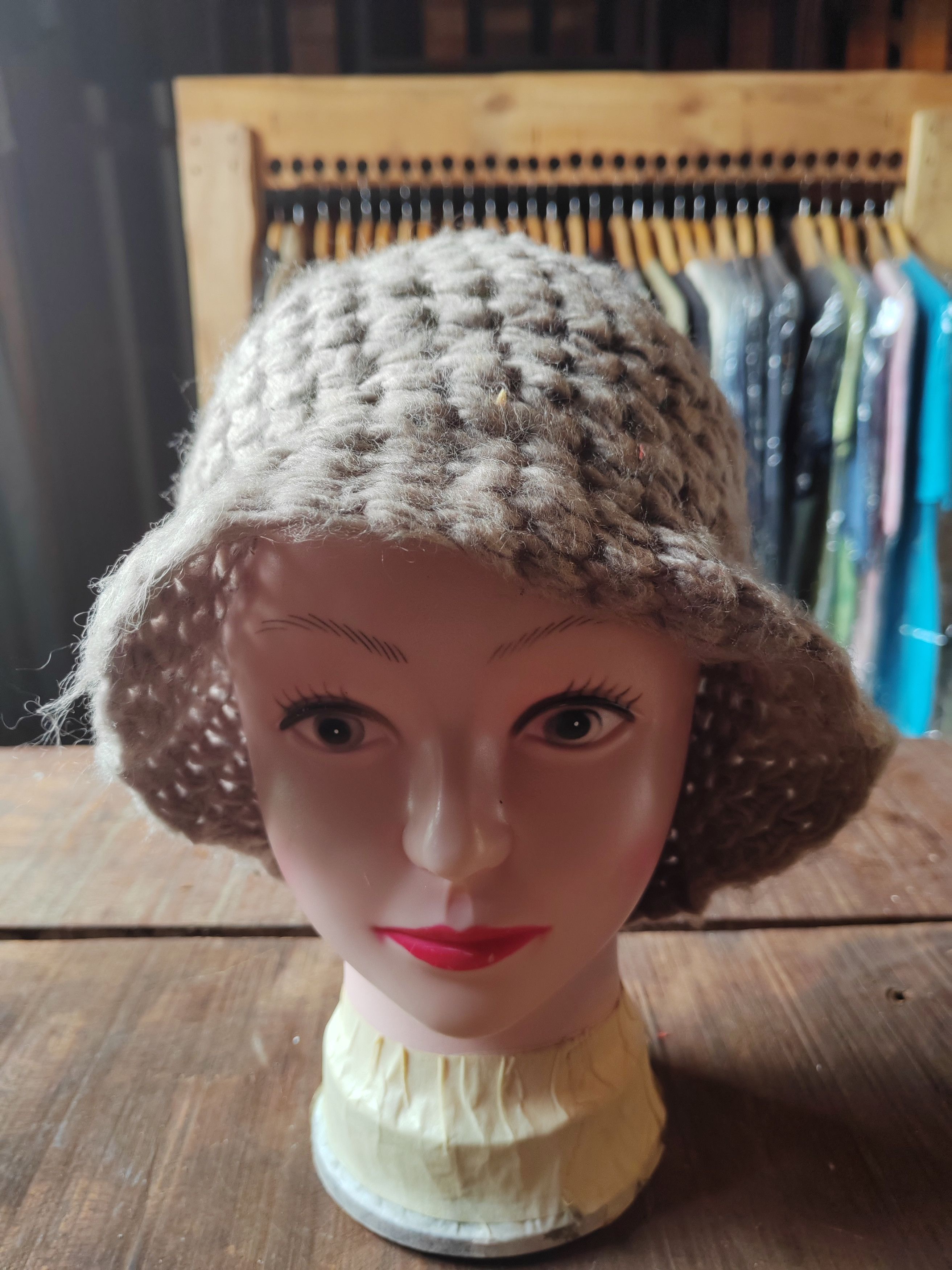Japanese Brand Vintage Crochet Knitted handmade Bucket Hat Size ONE SIZE - 1 Thumbnail
