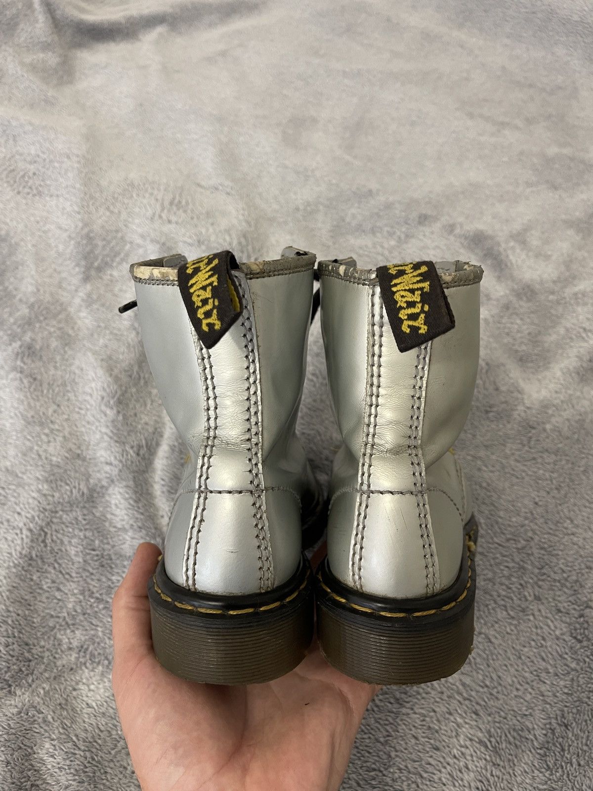 Dr. Martens Dr. Martens made in England aw612 vintage silver boots Size US 7 / IT 37 - 12 Thumbnail