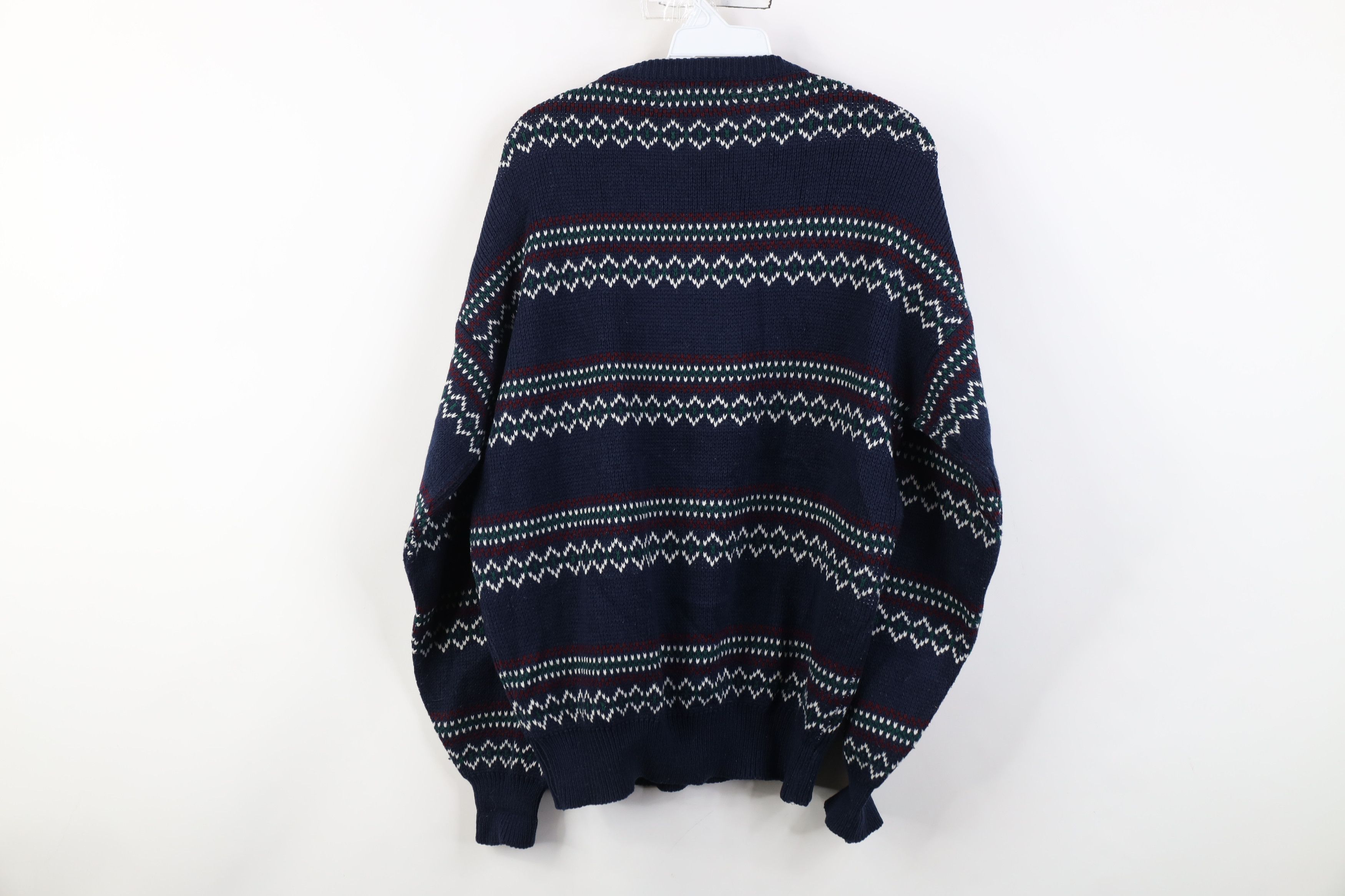 Vintage Vintage 90s Streetwear Fair Isle Knit Crewneck Sweater Size US L / EU 52-54 / 3 - 8 Thumbnail