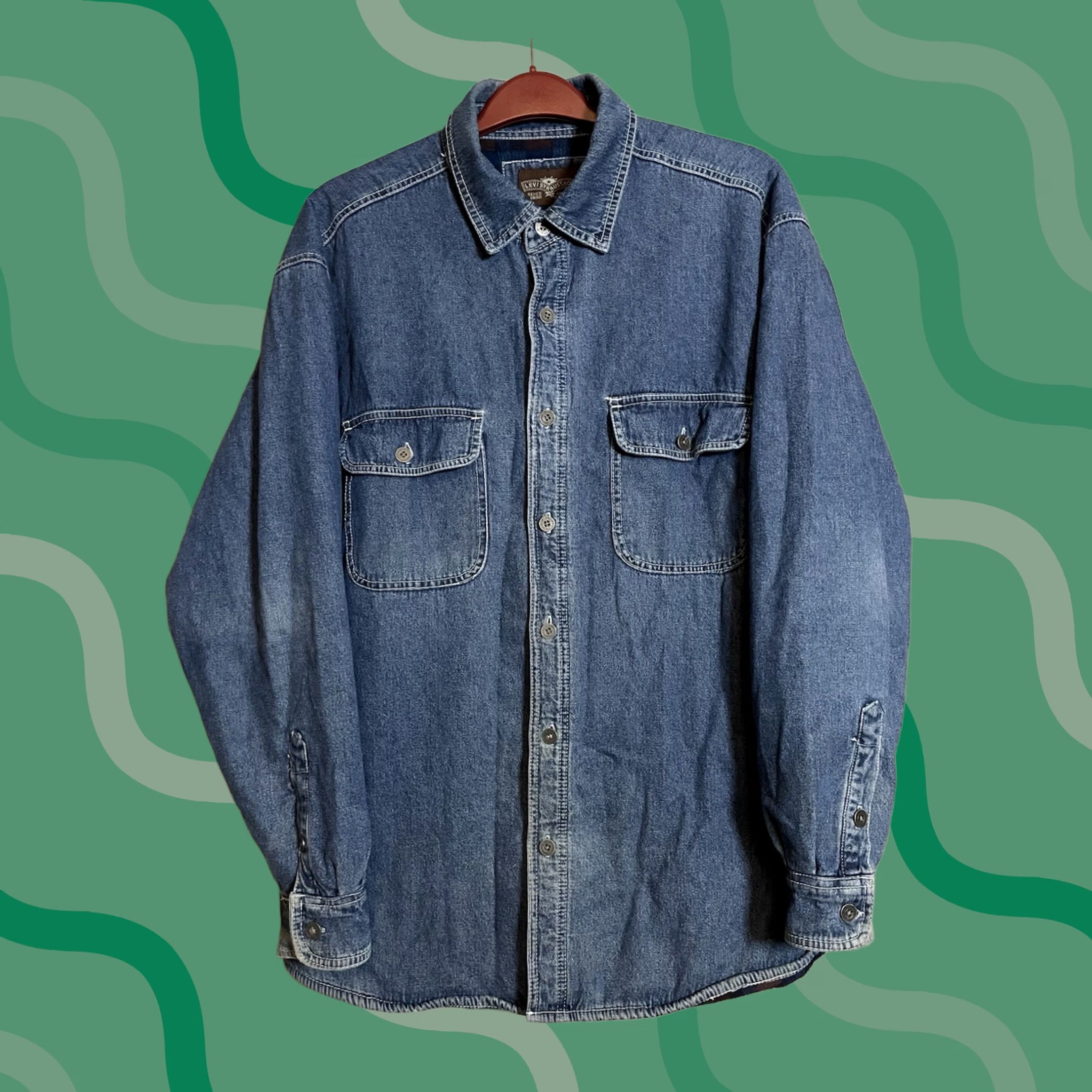 Levi's Vintage Levi'S Fleece Lined Denim Jacket Men Large (B498) Size US L / EU 52-54 / 3 - 1 Thumbnail