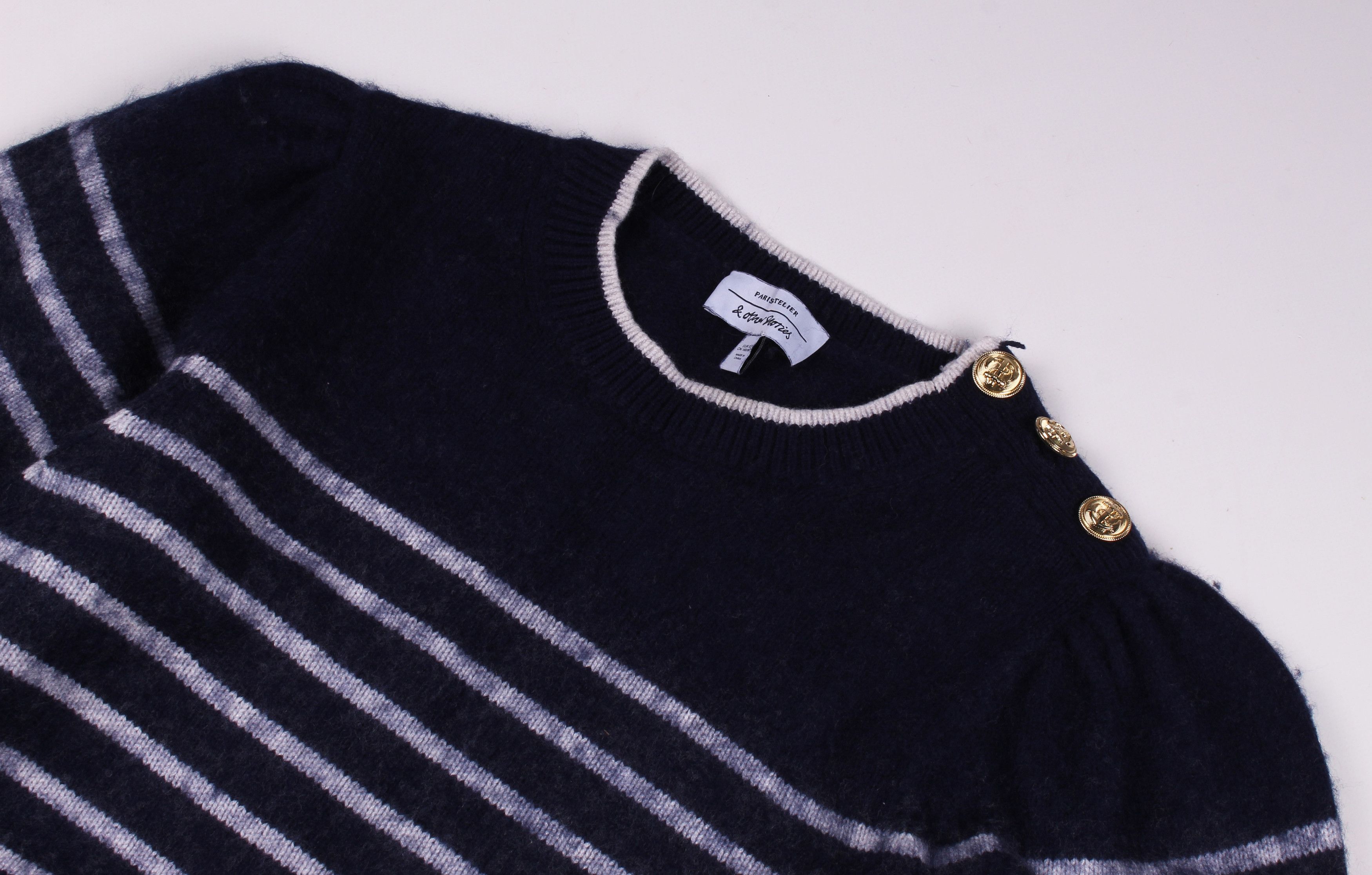 & Other Stories & Other Stories Striped Wool Blend Nautical Sweater Jumper Size XS / US 0-2 / IT 36-38 - 2 Thumbnail