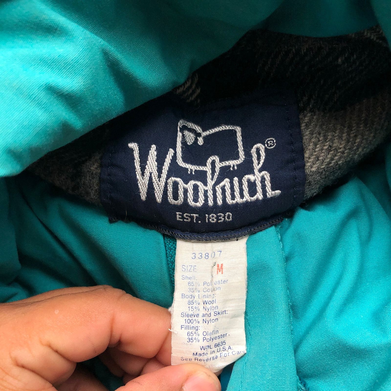Other Vintage 90s Woolrich Wool Blend Plaid Parka Jacket Womens M Size M / US 6-8 / IT 42-44 - 4 Thumbnail