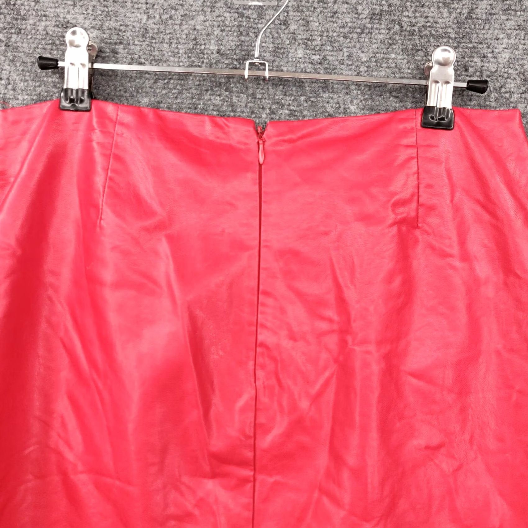Forever 21 Forever 21 Skirt Womens Medium Red Mini Short Ruffled Zip Front Lightweight Size 32" / US 10 / IT 46 - 4 Thumbnail
