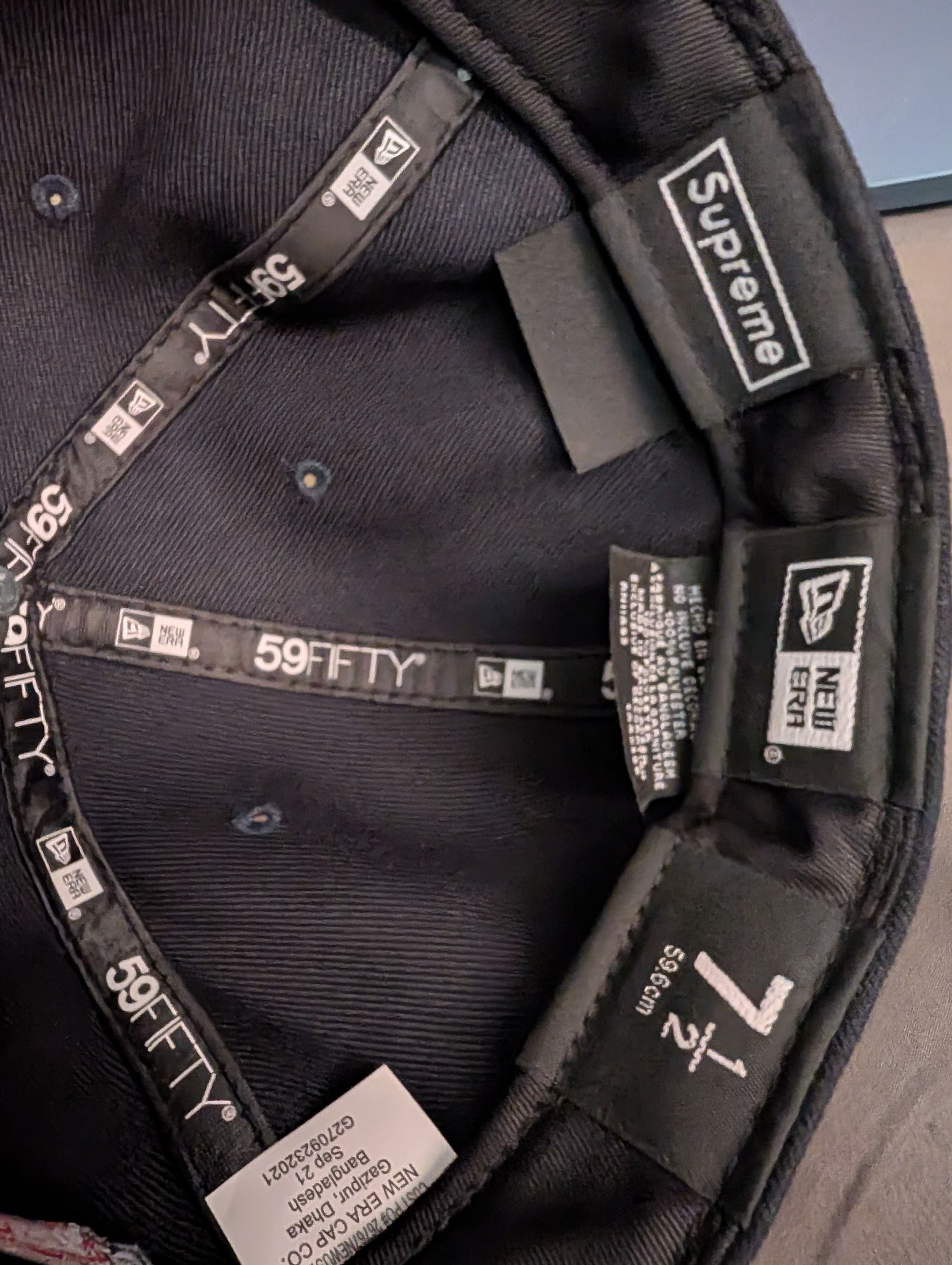 Supreme Supreme No Comp Box Logo Fitted Hat ss21 Navy 7 1/2 Size ONE SIZE - 5 Thumbnail