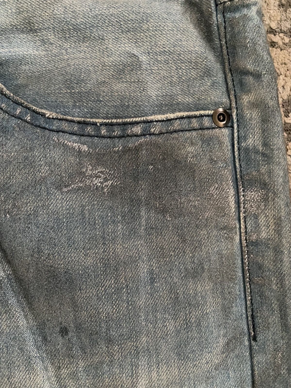 Japanese Brand The Twelve - Metallic Coated Double Pocket Bleu Claire Denim Size US 34 / EU 50 - 2 Thumbnail