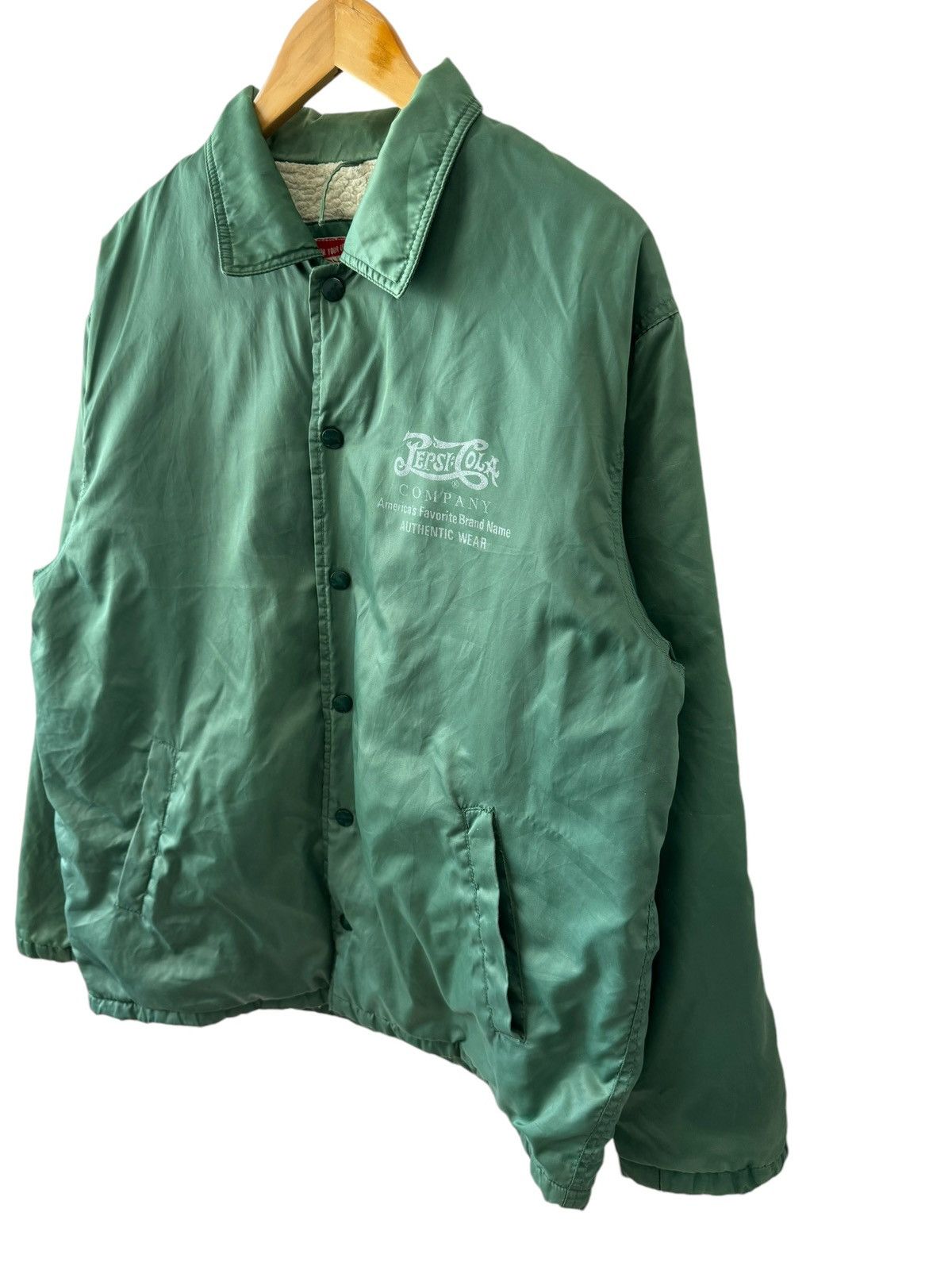 Coca Cola × Pepsi Vintage Pepsi Cola Satin Bomber Jacket Sherpa Lined Size US L / EU 52-54 / 3 - 2 Thumbnail