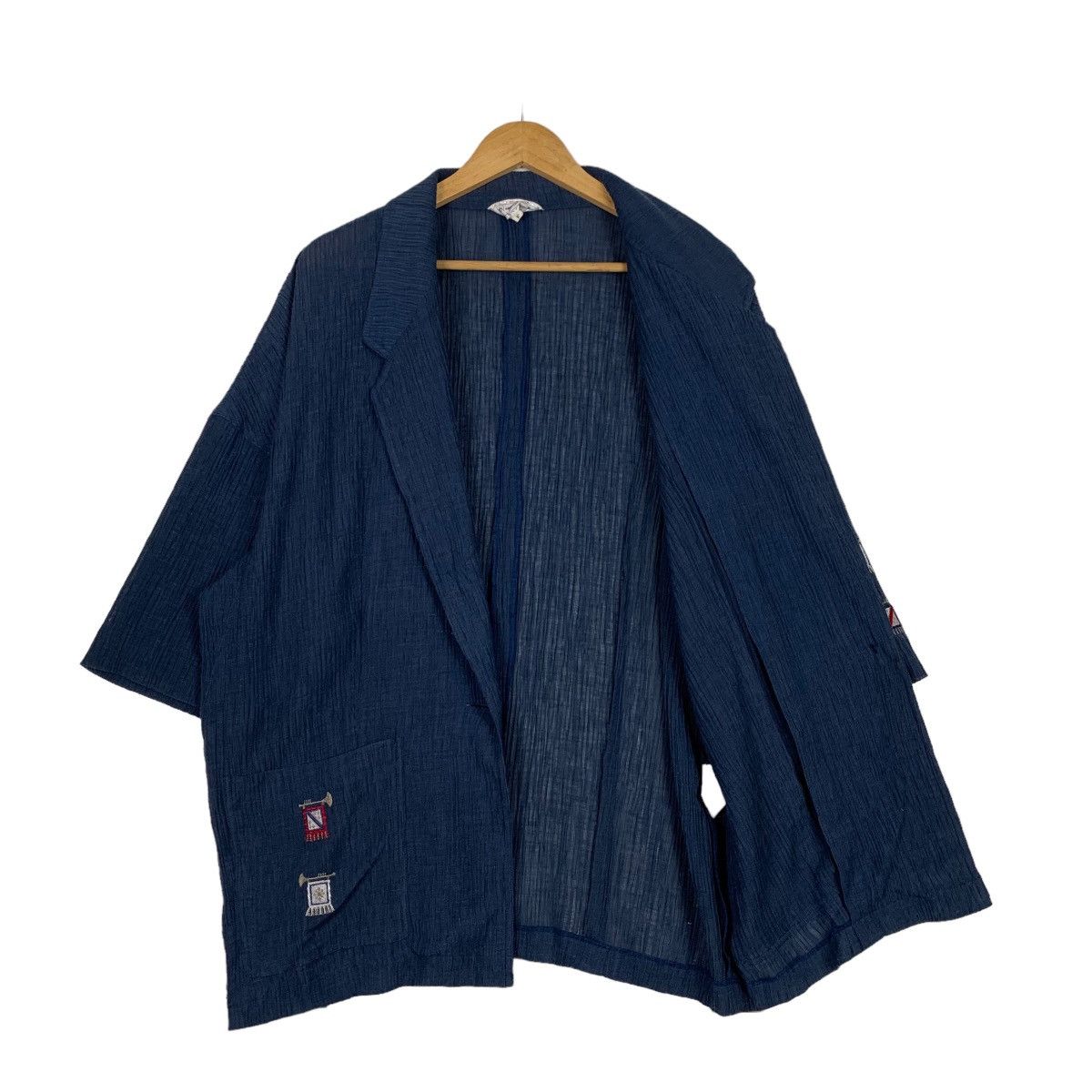 Japanese Brand SONIA GILLES Pleated Single Button Jacket #1094-C50 Size XL / US 12-14 / IT 48-50 - 9 Thumbnail