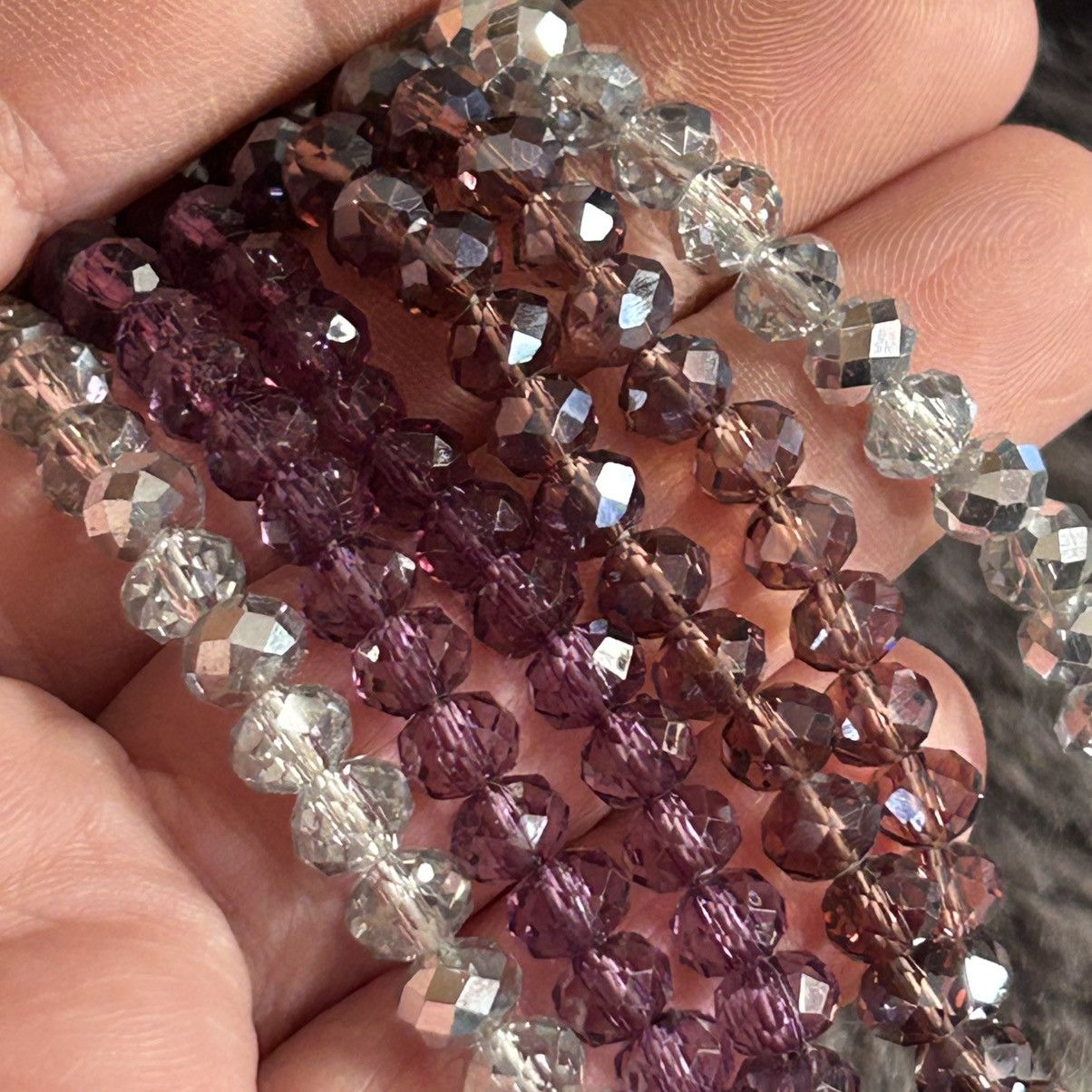 Other Triple strand faceted glass crystal rhondelle disco necklace Size ONE SIZE - 7 Thumbnail