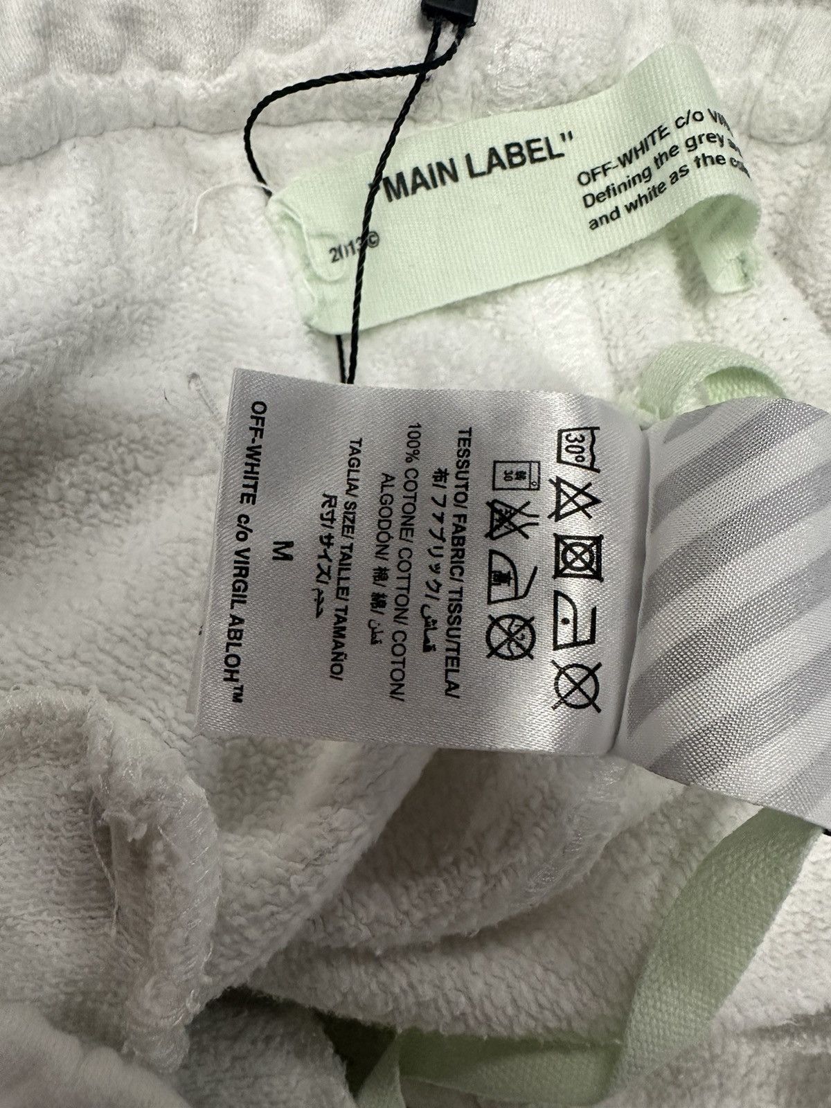 Off-White Off white sweat pants white pre owned medium Size US 34 / EU 50 - 5 Thumbnail