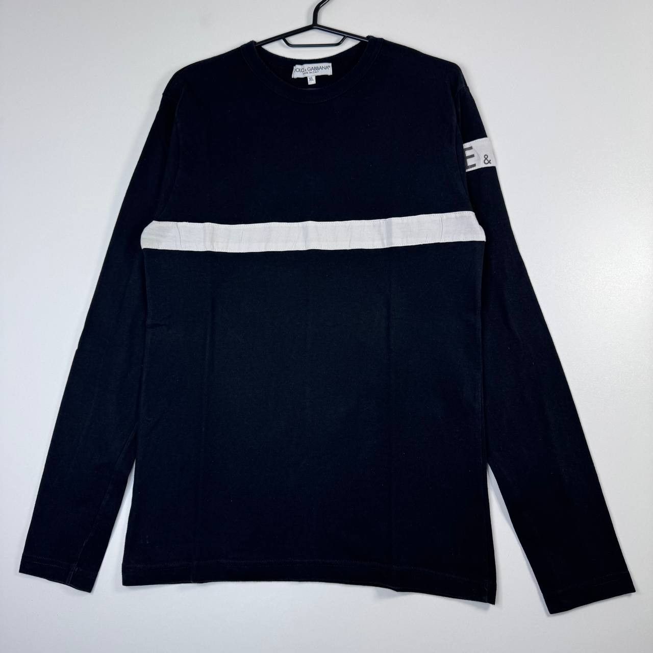 Dolce & Gabbana Dolce & Gabbana Long Sleeve Navy White Stripe Mens Size XL Size US XL / EU 56 / 4 - 1 Thumbnail