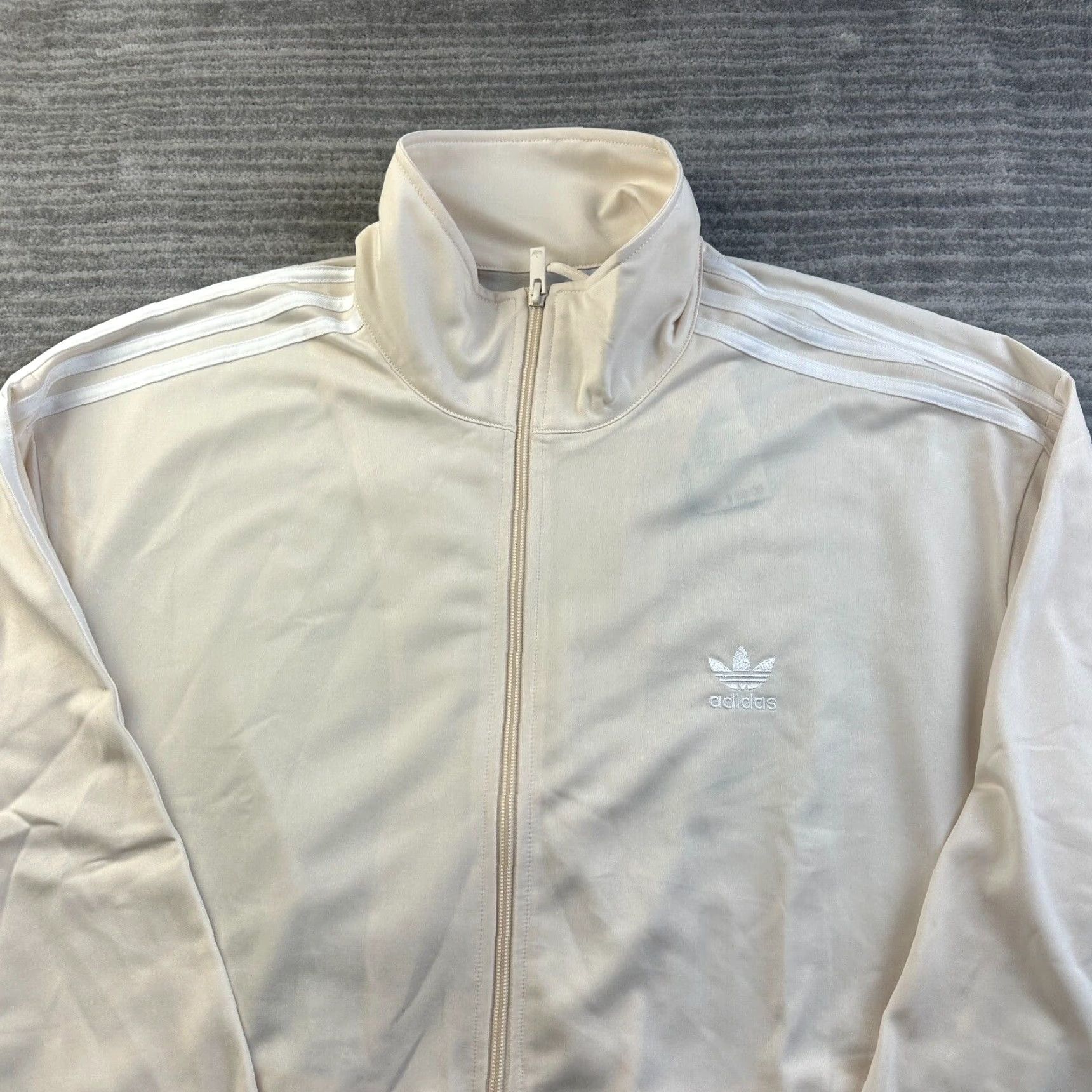 Adidas Adidas Jacket Mens XL Beige Tan Cream Originals Adicolor Firebird Track Size US XL / EU 56 / 4 - 3 Thumbnail