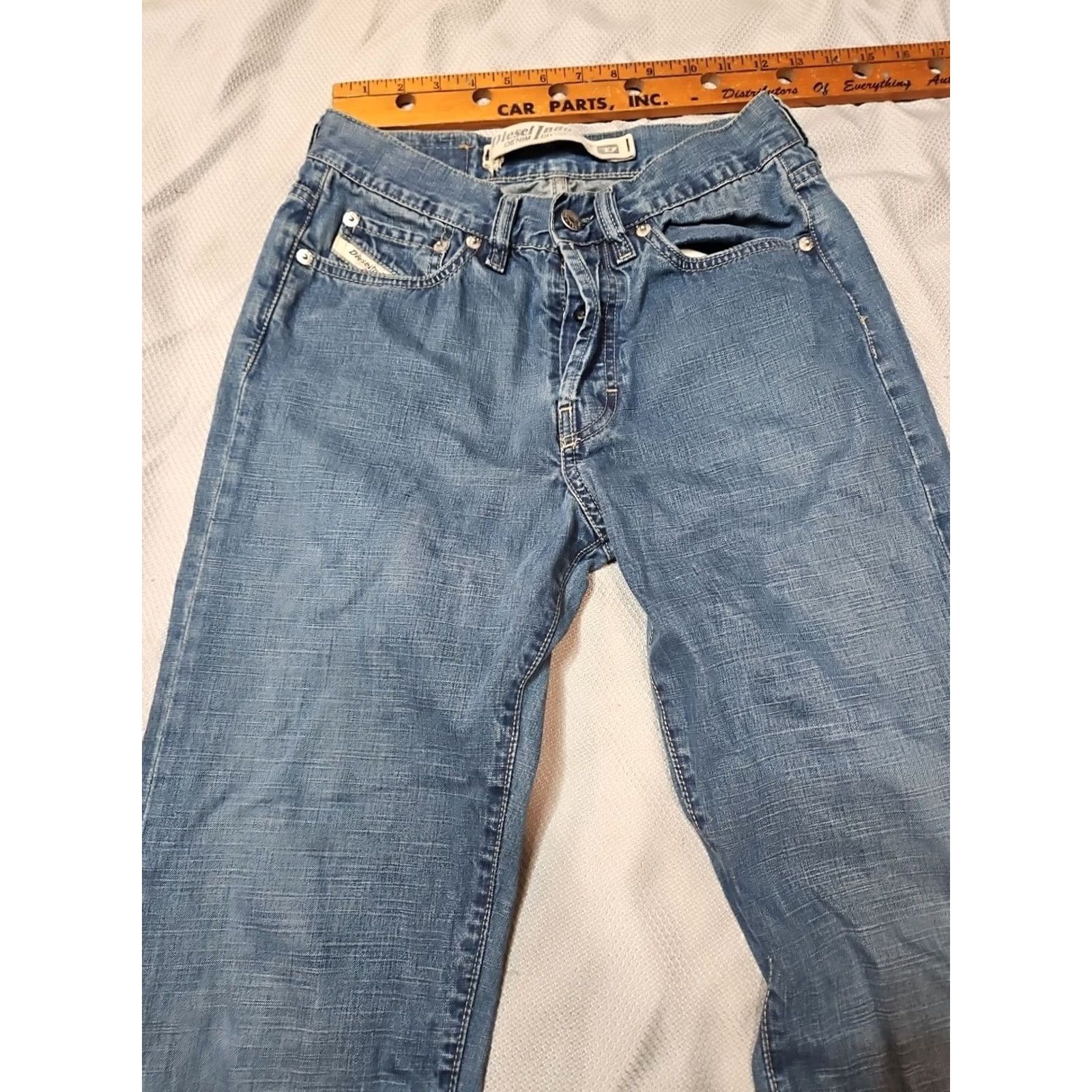 Diesel DIESEL Kulter Jeans Mens Size 27 Blue Denim Straight Buttonfly Pants Trouser Size US 27 - 2 Thumbnail