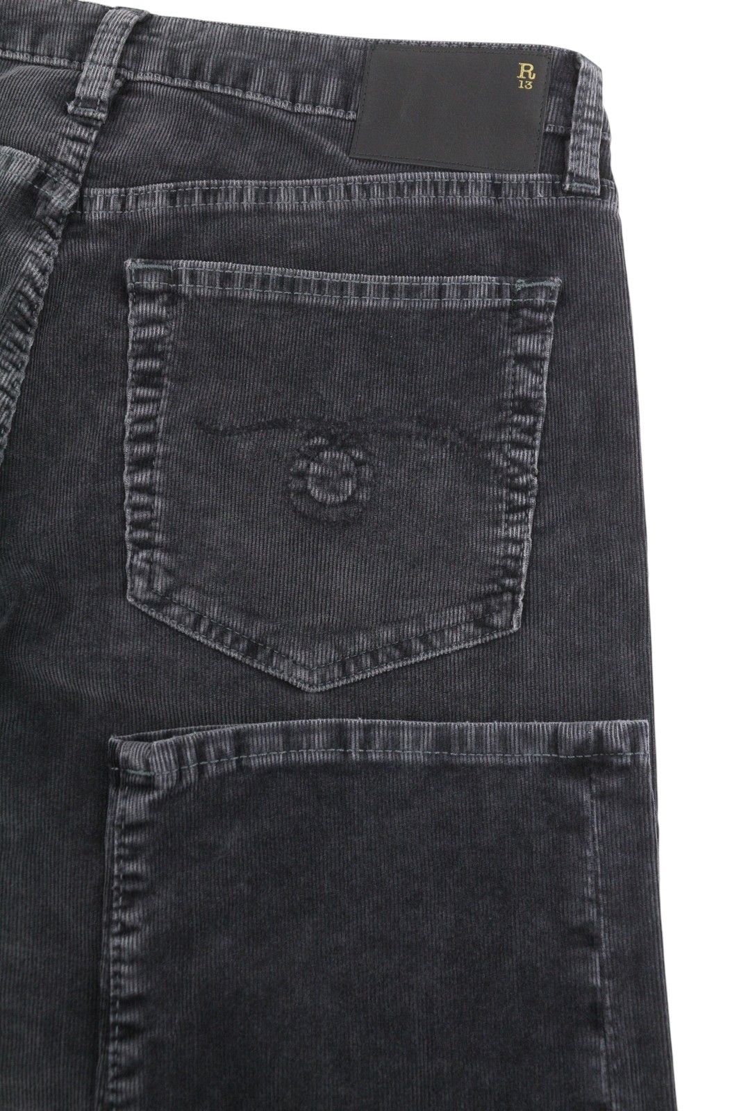 R13 BOY STRAIGHT 26 Obsidian Stretch Cord Faded FW25 86618 Size 26" / US 2 / IT 38 - 5 Thumbnail