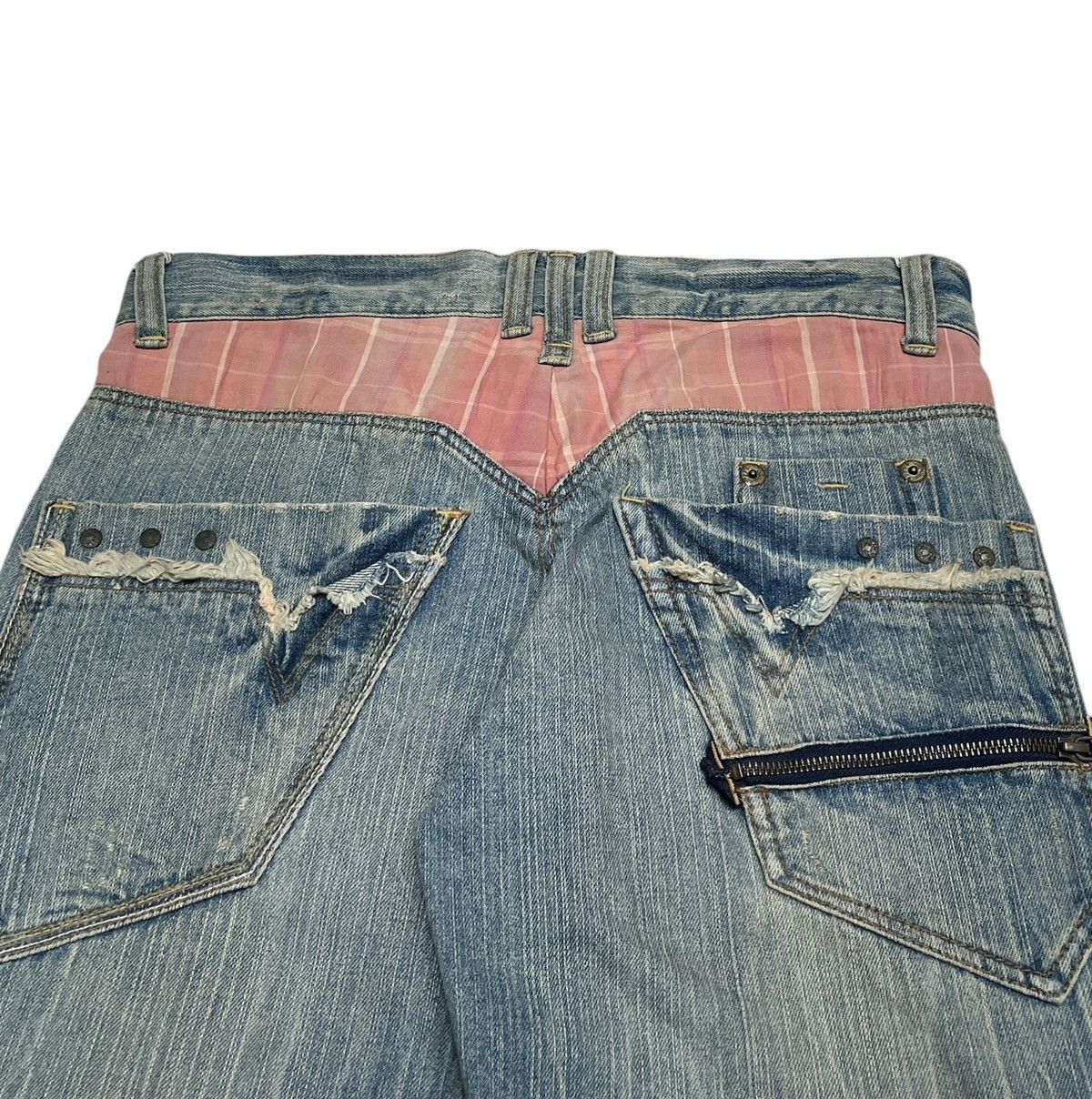 14th Addiction × Japanese Brand × Le Grande Bleu (L.G.B.) Rare Design Vintage Japanese Brand Oilcake Jeans 2000s Size US 33 - 4 Thumbnail