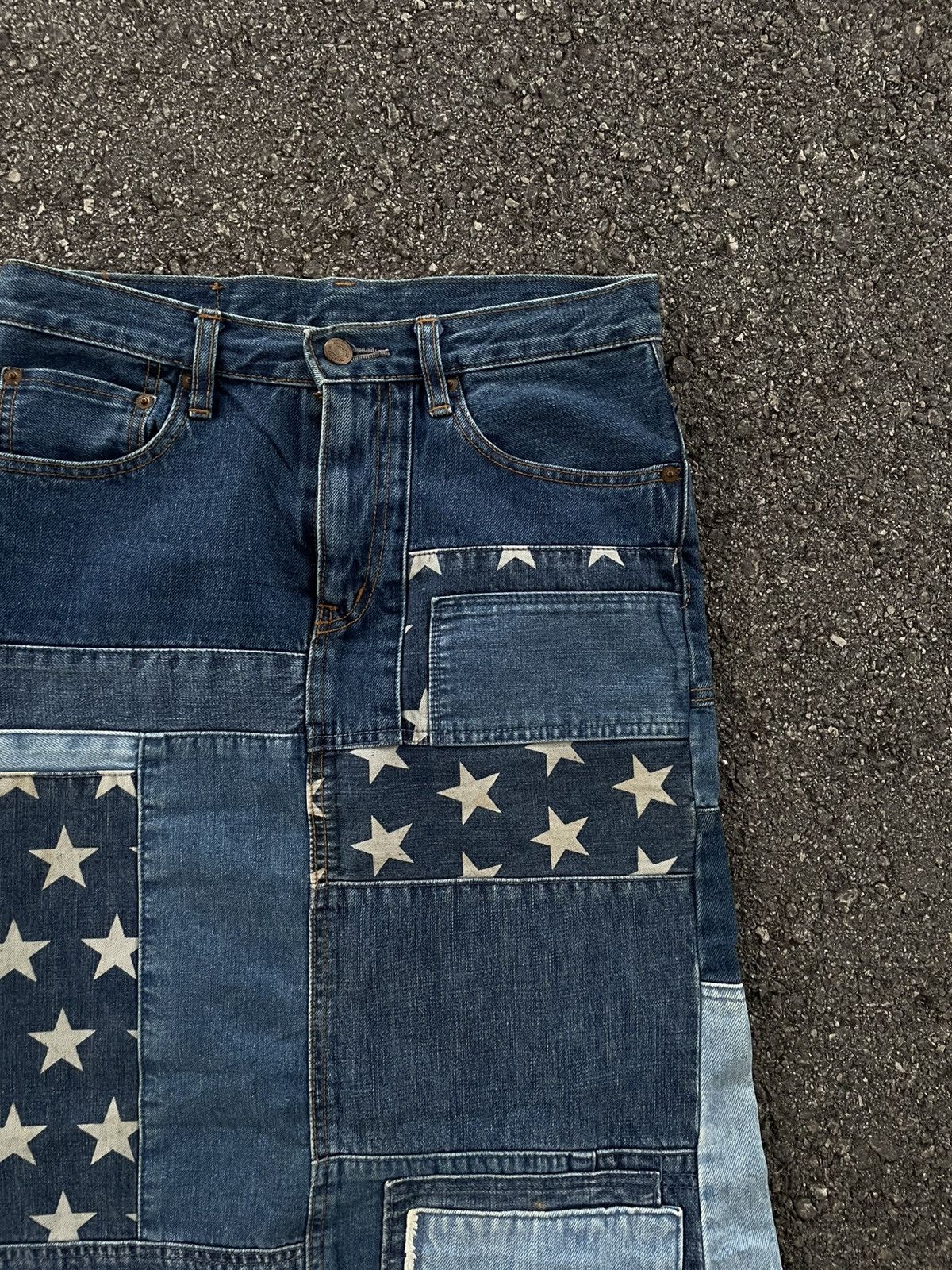 Hysteric Glamour Hysteric Glamour Patchwork Denim Star Pattern Long Skirt Size 29" - 5 Thumbnail