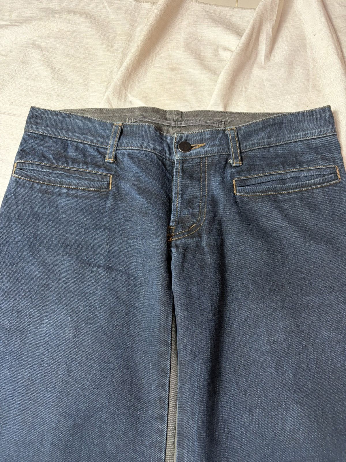 Maison MIHARA YASUHIRO MMY cut & sew hybrid black/blue cropped Japanese jeans Size US 32 / EU 48 - 3 Thumbnail