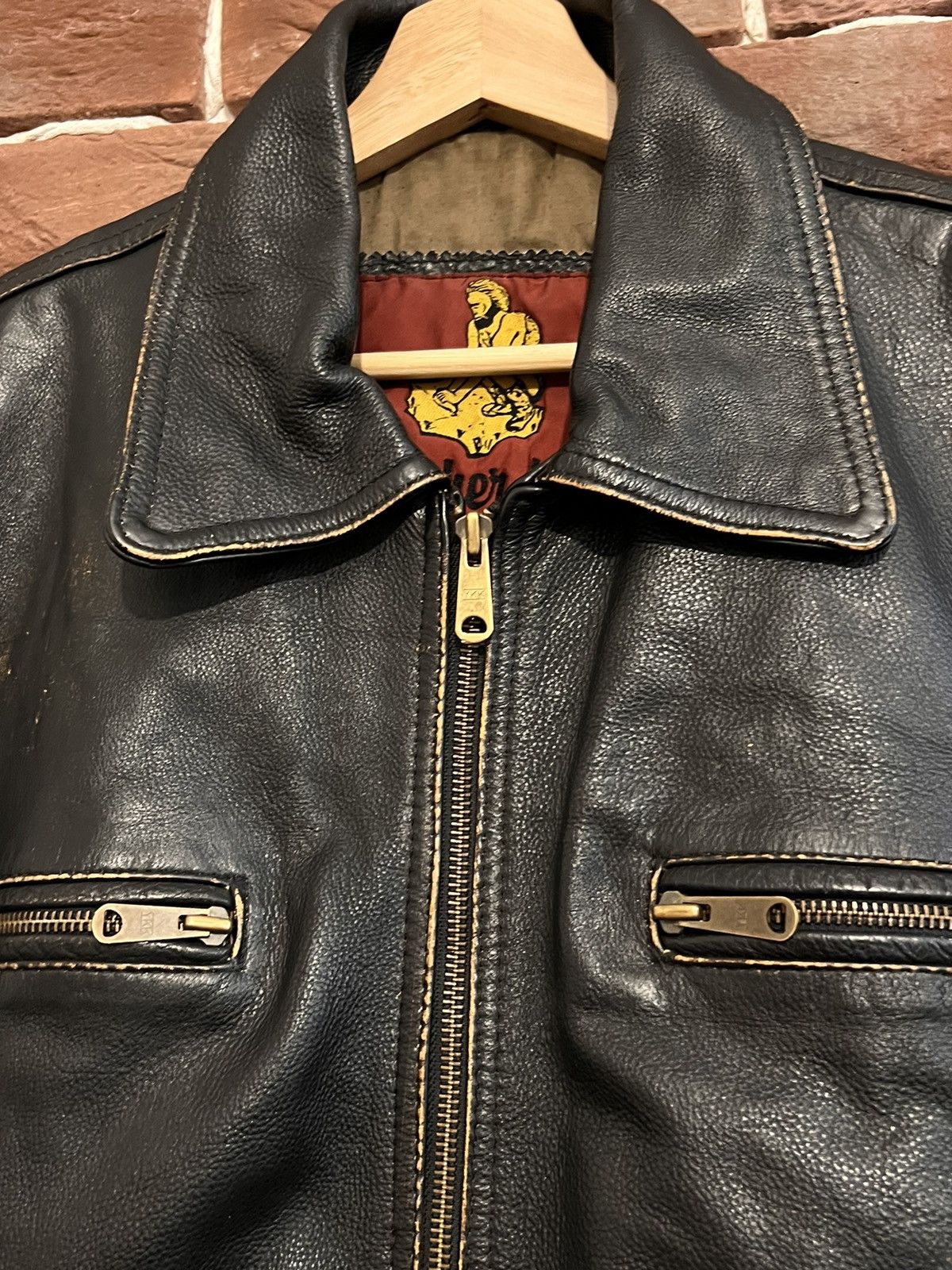 Vintage Rare Vintage Genuine Leather Boxy Cropped Jacket 90s Metal Size US M / EU 48-50 / 2 - 8 Thumbnail