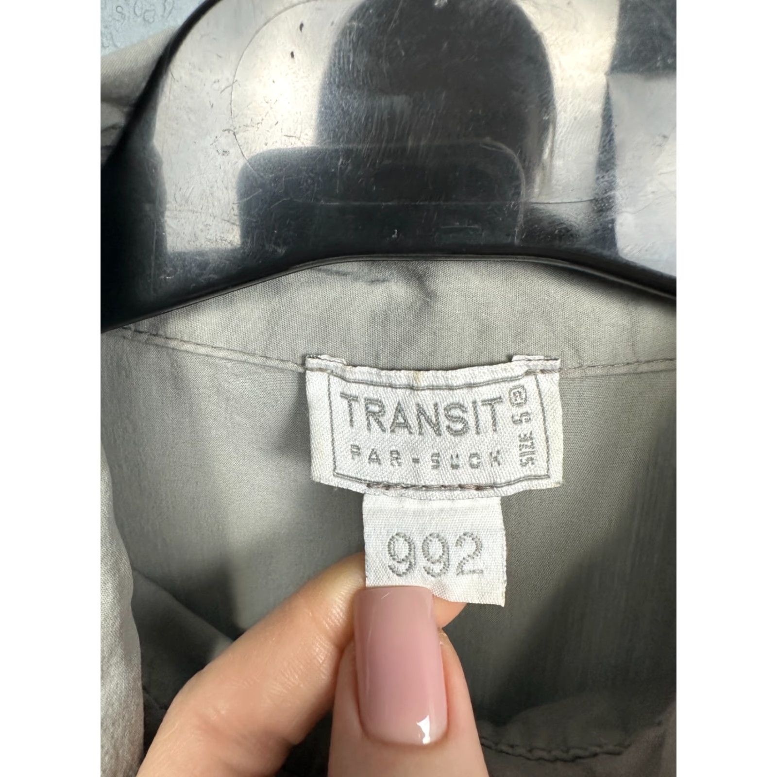Vintage Transit Par Such Womens Long Sleeve Shirt Size 5 Gray Cotton Button-Up Size S / US 4 / IT 40 - 3 Thumbnail