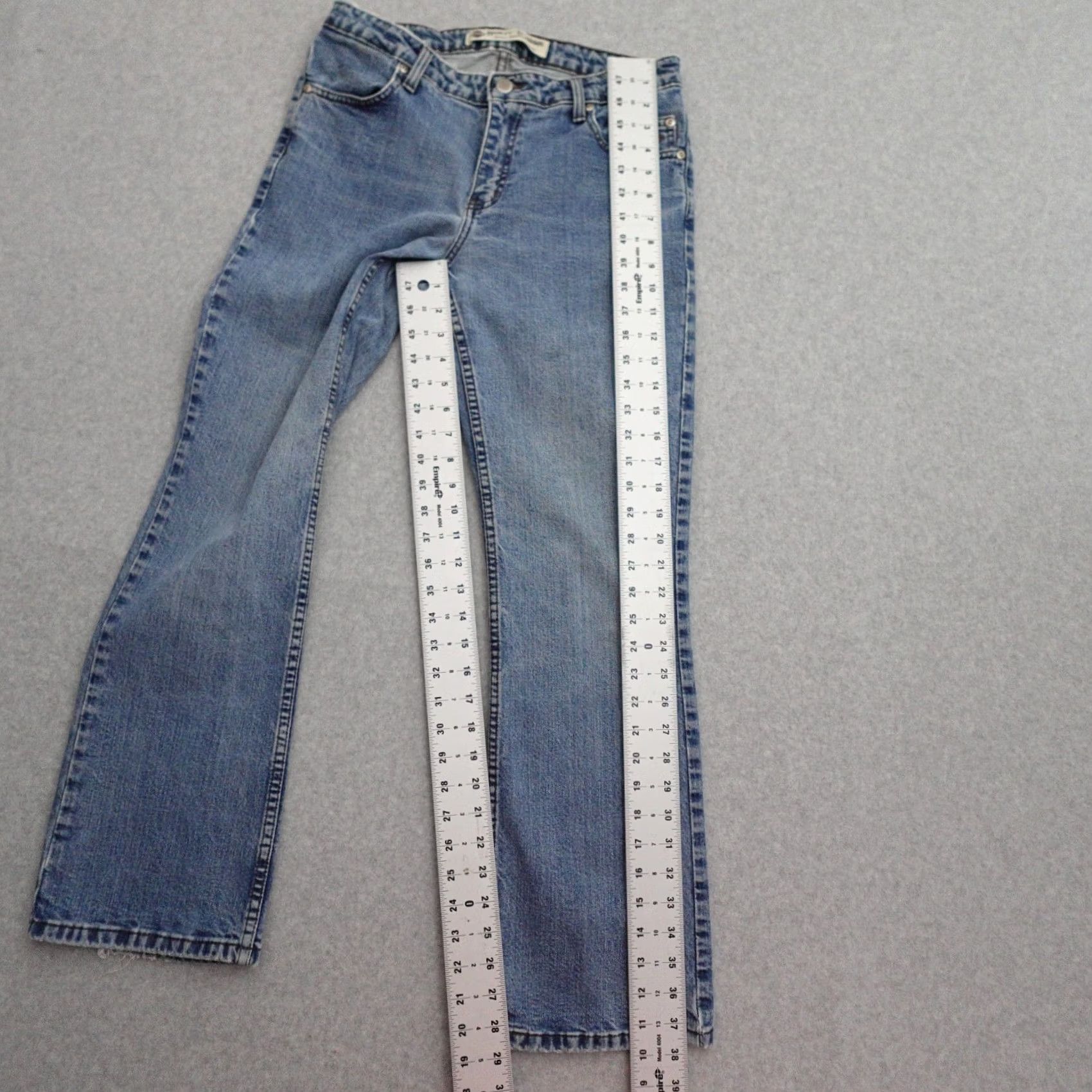 Harley Davidson Harley-Davidson Jeans Bootcut Womens Size 10P Blue Denim Distressed Plus Measurements in Pictures Size 32" / US 10 / IT 46 - 6 Thumbnail