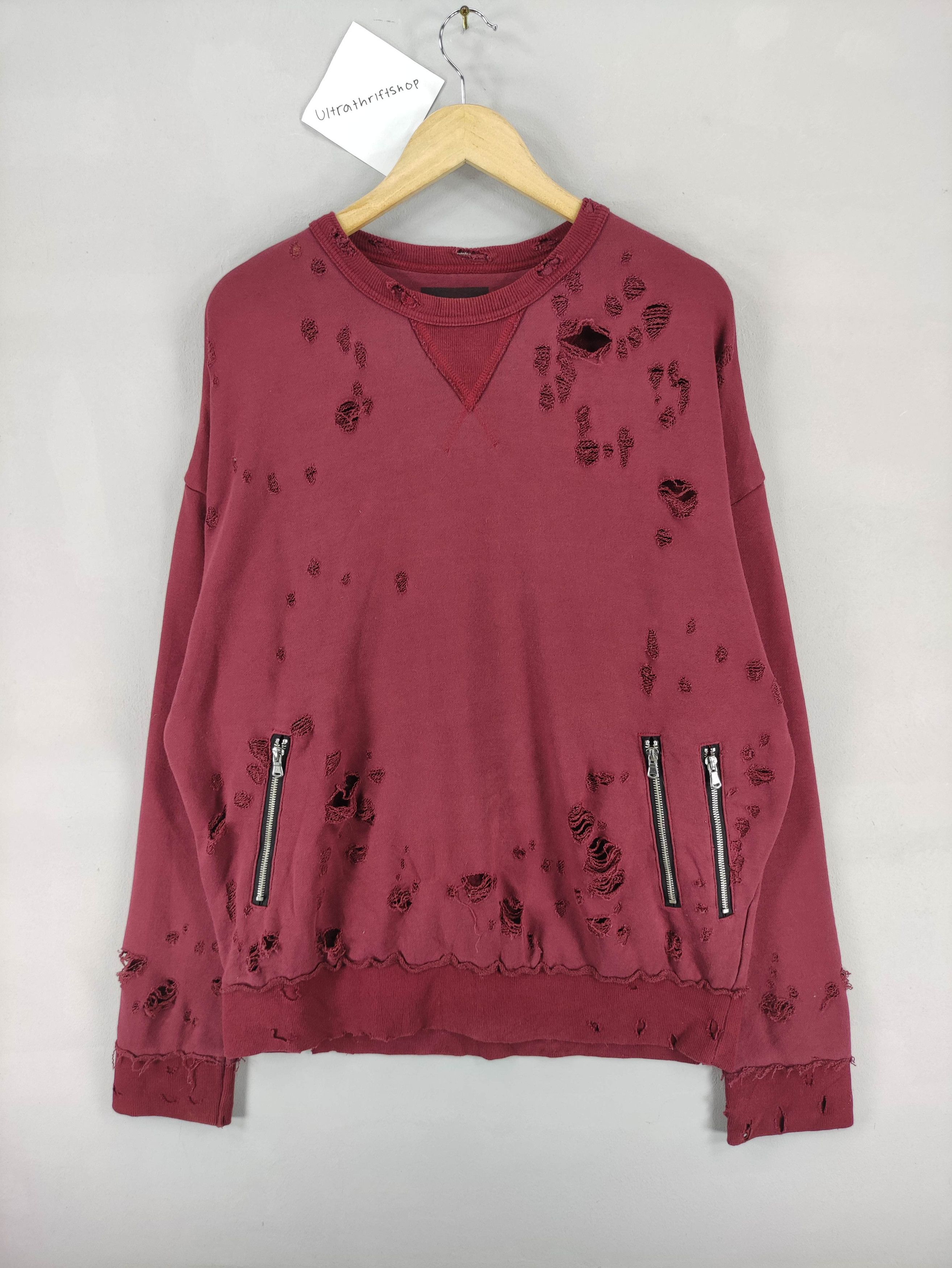 Japanese Brand Vintage Black Flame Distressed Sweatshirt Punk Style Size US XL / EU 56 / 4 - 1 Thumbnail