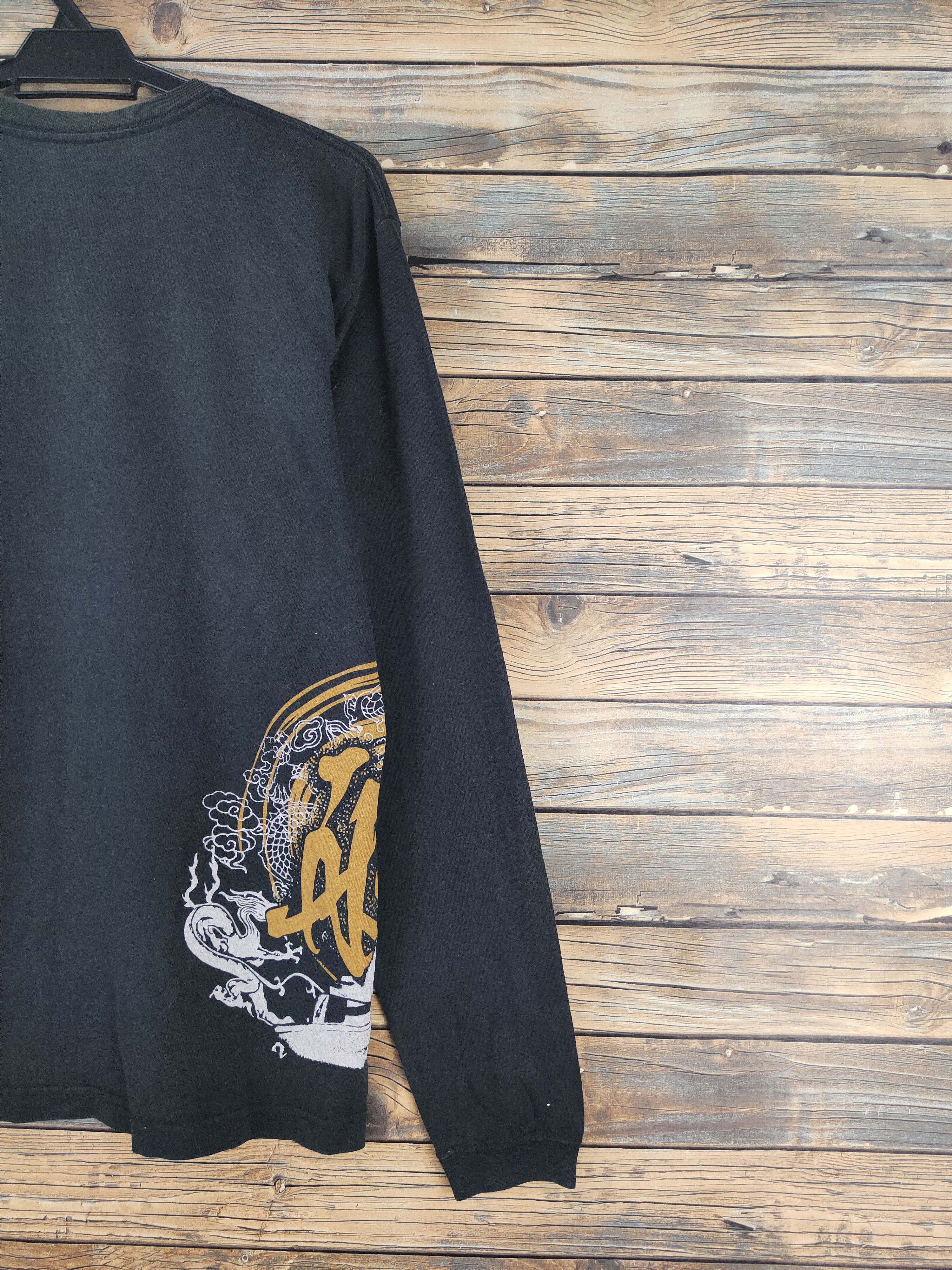 Japanese Brand DL Jellan Japan Black Long Sleeve T-shirts #1721 Size US M / EU 48-50 / 2 - 10 Thumbnail