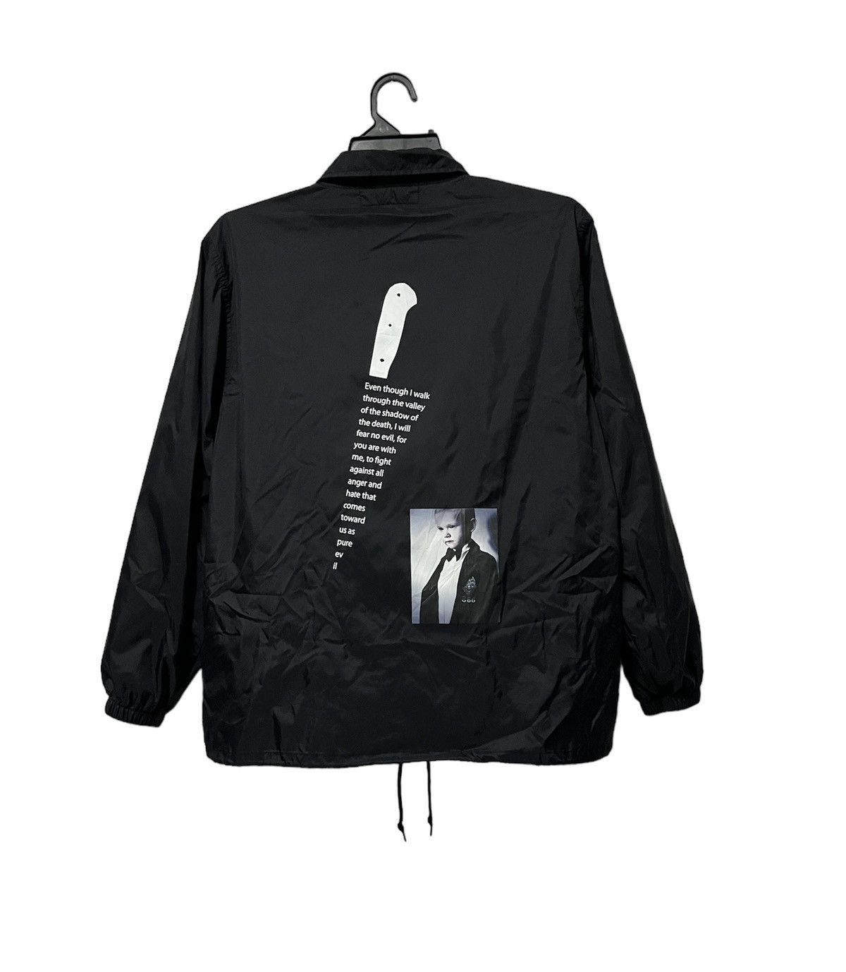 image of Milkboy Omen 666 Coach Jacket in Black, Men's (Size Large)