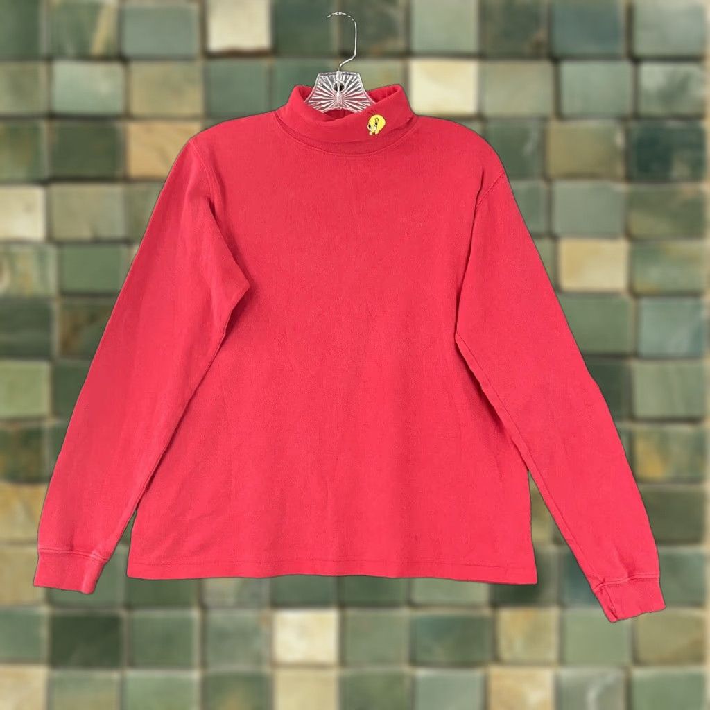 Vintage VINTAGE Warner Bros Tweety Blouse Shirt Women Red Turtle Neck Long Sleeve M Size M / US 6-8 / IT 42-44 - 1 Thumbnail