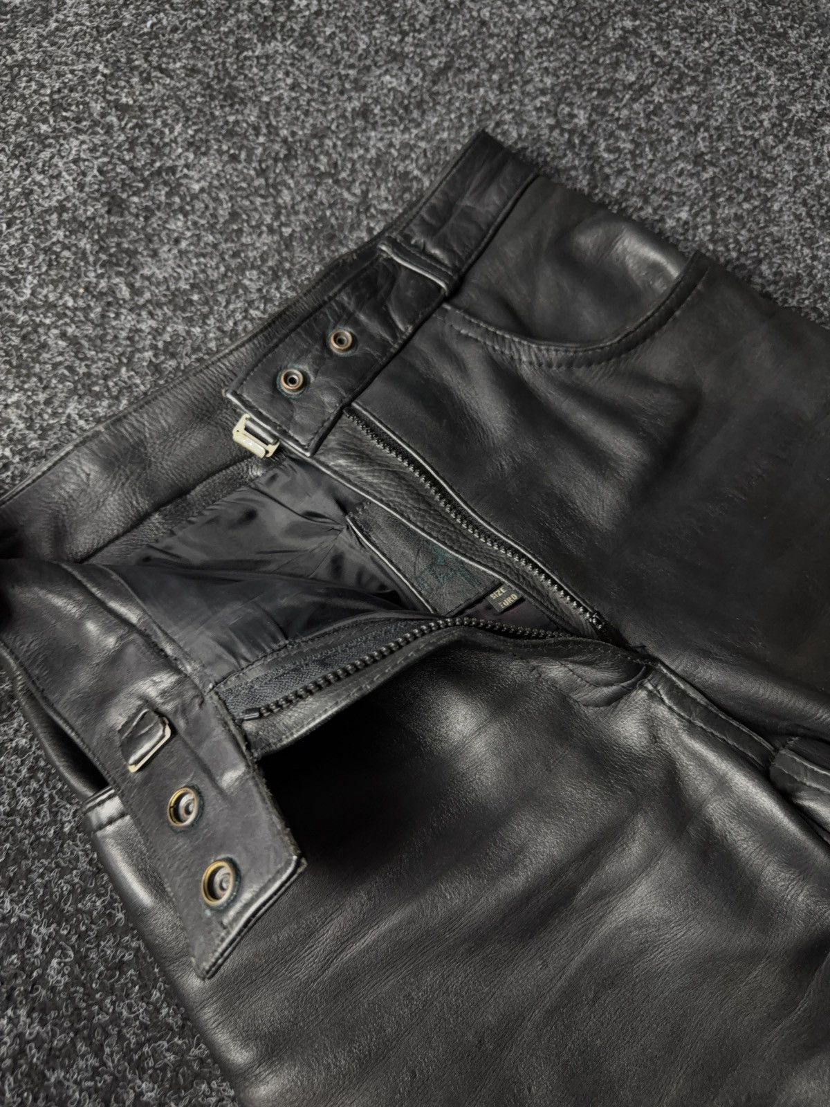 Leather Y2K Vintage Leather Pants Opium Style Alt Biker USA Rare Size US 28 / EU 44 - 13 Thumbnail