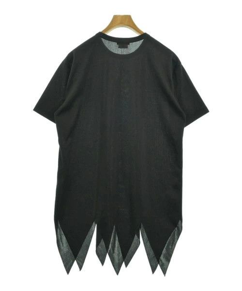 Comme des Garcons Homme Plus T-Shirts Uneven Hem Plain Short Sleeve Cotton Black Size US L / EU 52-54 / 3 - 2 Thumbnail