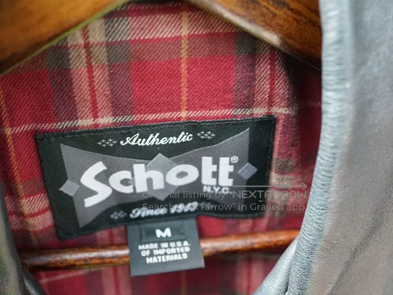 Schott Schott Men's leather jacket Size US M / EU 48-50 / 2 - 2 Thumbnail