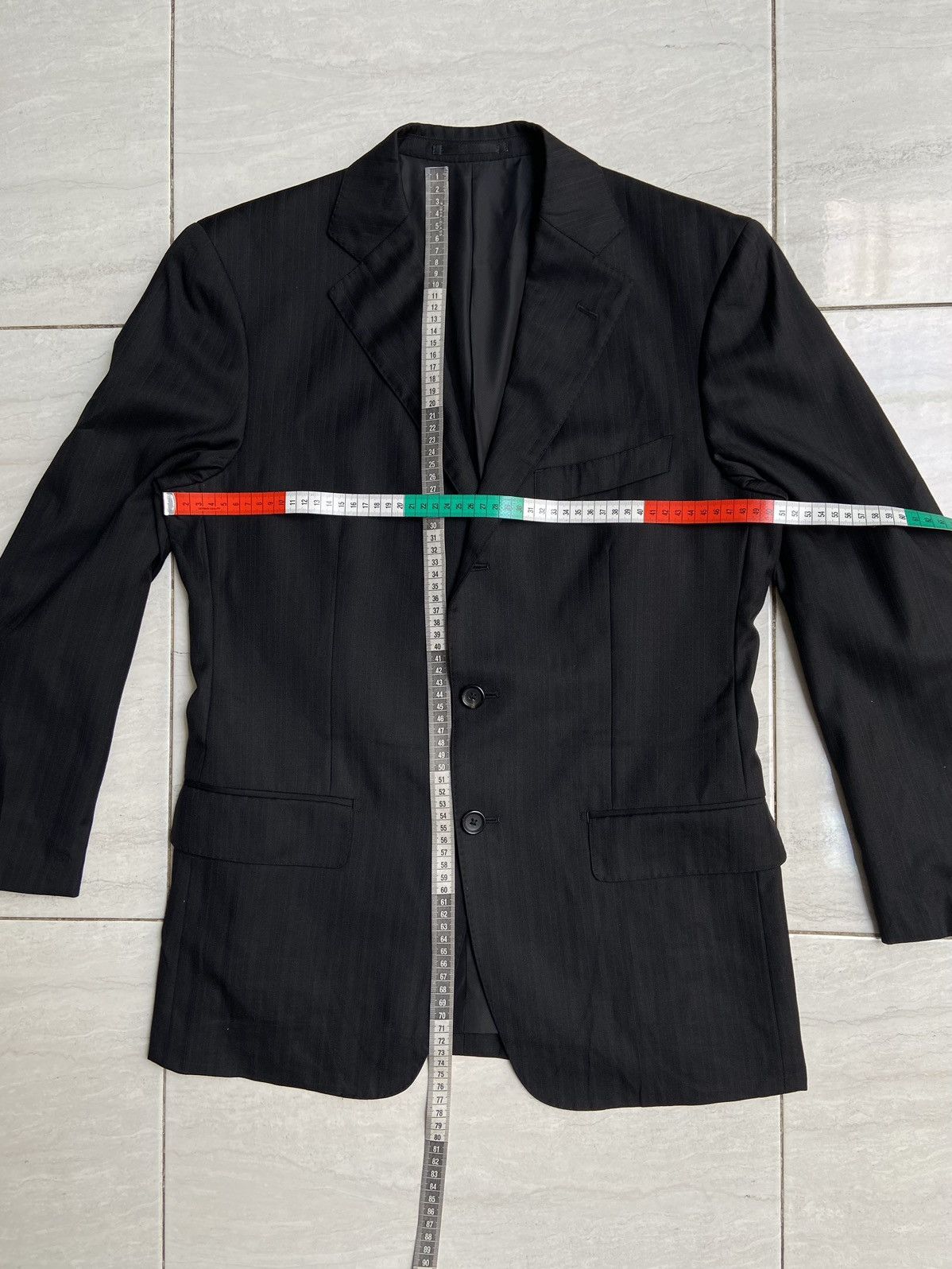 Loro Piana LORO PIANA VISARUNO Black Suit Size 50L - 7 Thumbnail