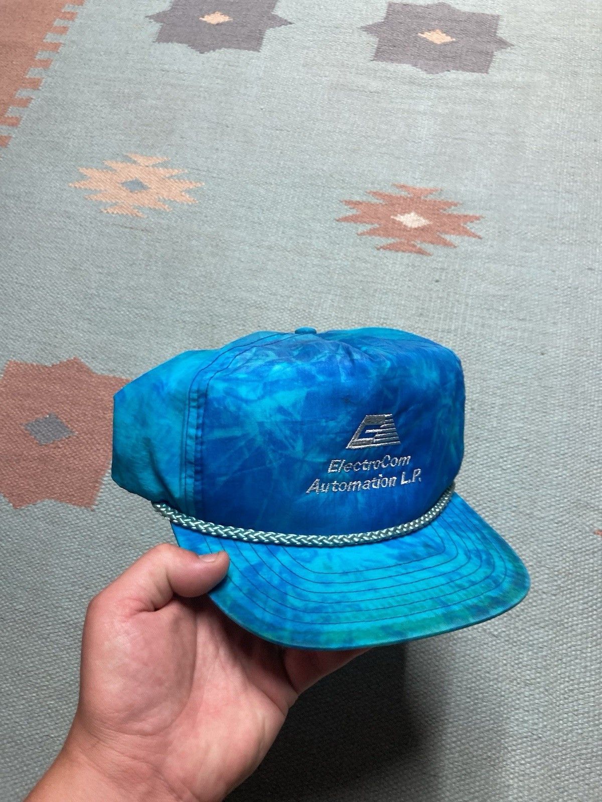 Vintage Strapback hat zipper electrocom automation tie dye summer Size ONE SIZE - 1 Thumbnail
