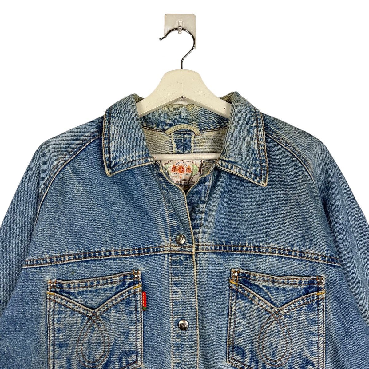 Japanese Brand 🔥 VINTAGE MOTESI DENIM CROP JACKET Size US M / EU 48-50 / 2 - 3 Thumbnail