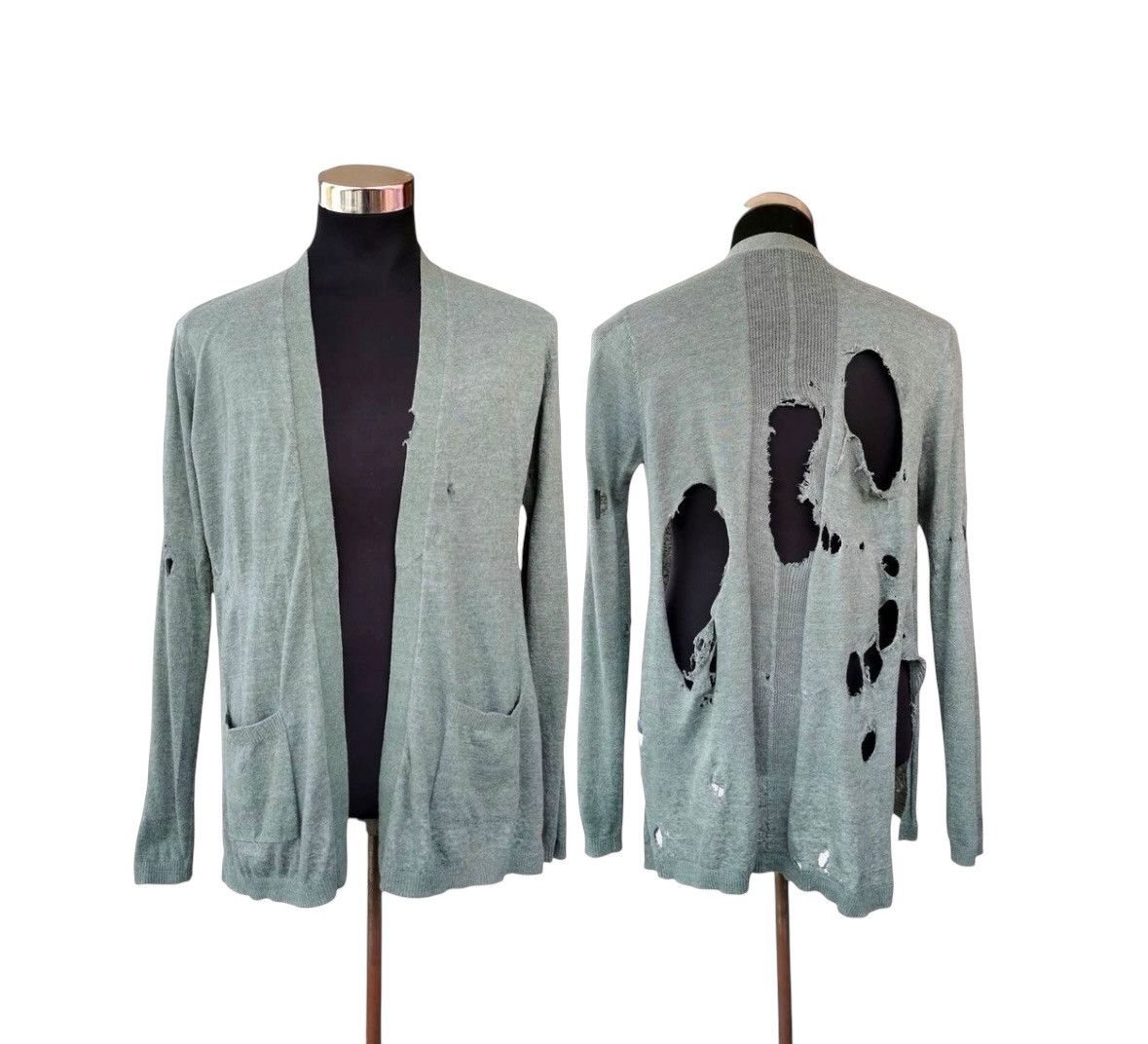 Gap Gap Cardigan Heavily Grunge Distressed Size US L / EU 52-54 / 3 - 2 Thumbnail