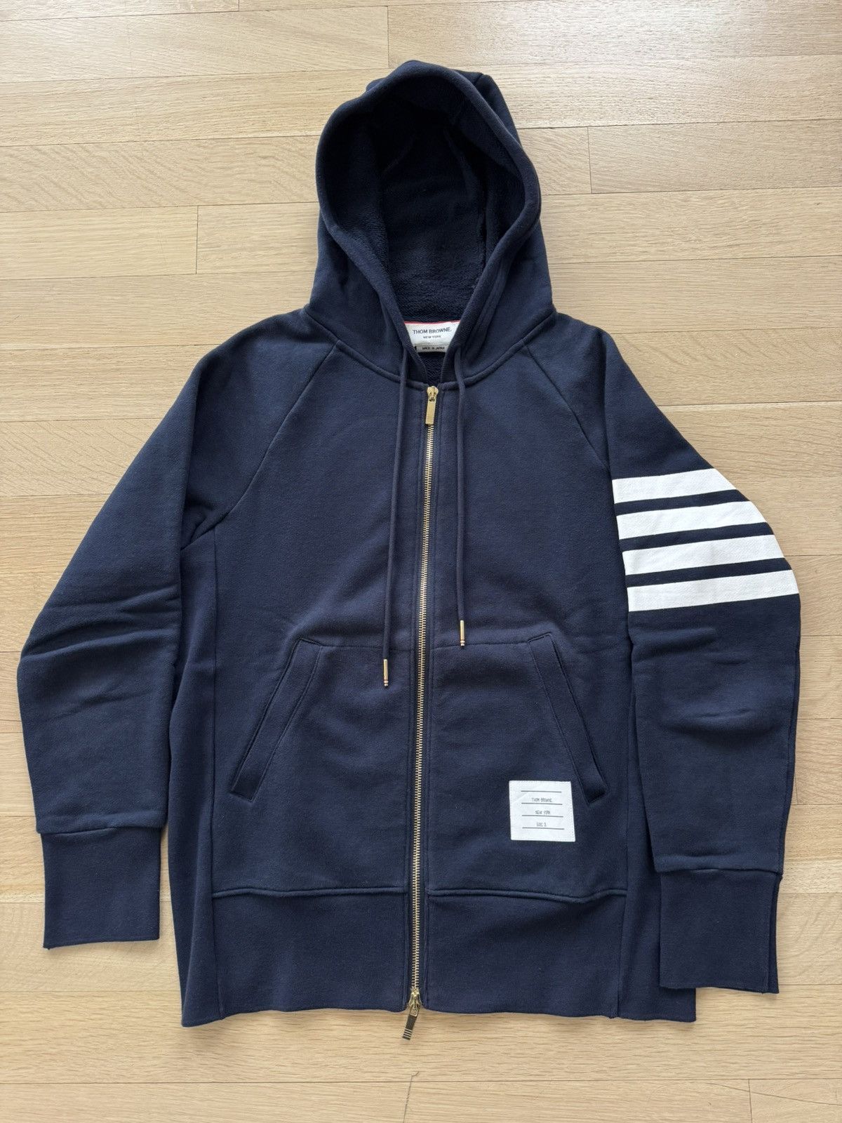 Thom Browne Navy classic hoodie Size US M / EU 48-50 / 2 - 1 Thumbnail