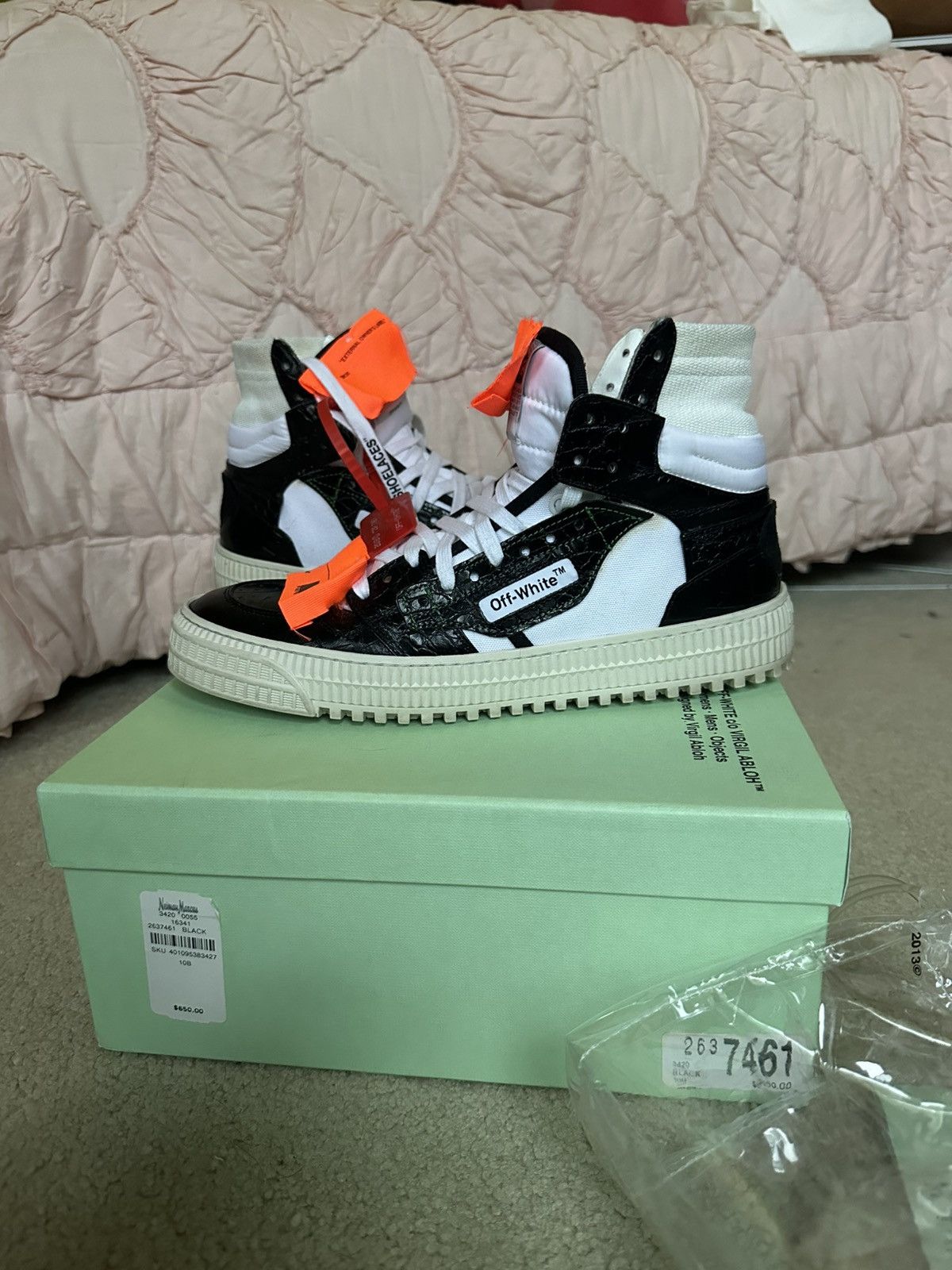 Off-White Off White Hi-Top Sneakers Size US 7.5 / EU 40-41 - 2 Thumbnail