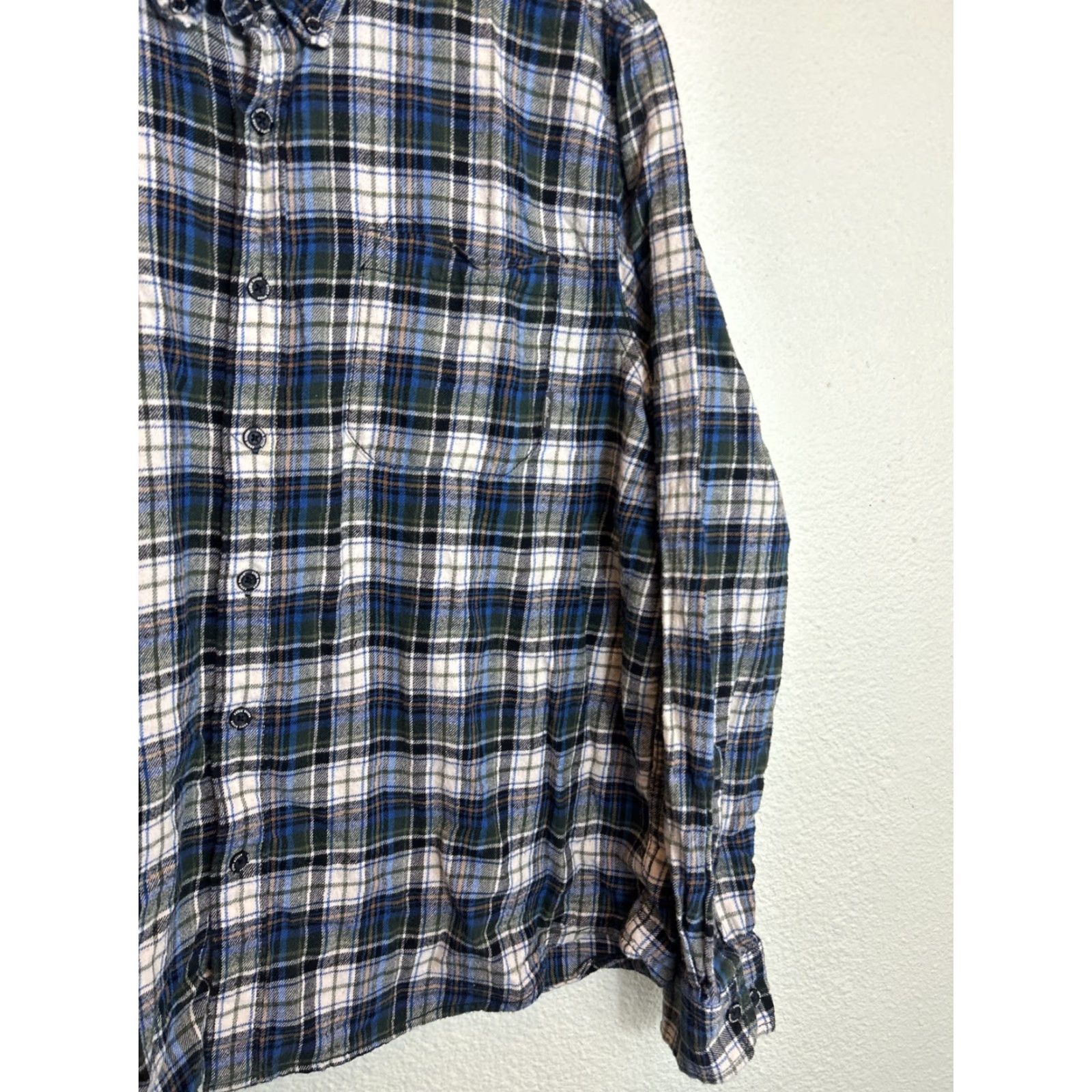 Eddie Bauer Eddie Bauer Mens 2XL Long Sleeve Button-Down Flannel Plaid Blue Shirt Size US XXL / EU 58 / 5 - 4 Thumbnail