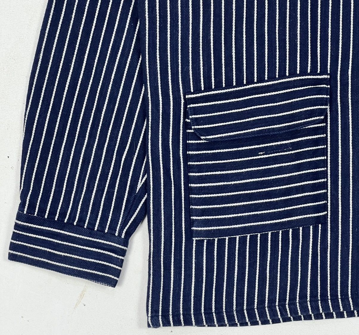Vintage 80s Vintage Traditional German Fisherman’s Smock Shirt Size US L / EU 52-54 / 3 - 4 Thumbnail